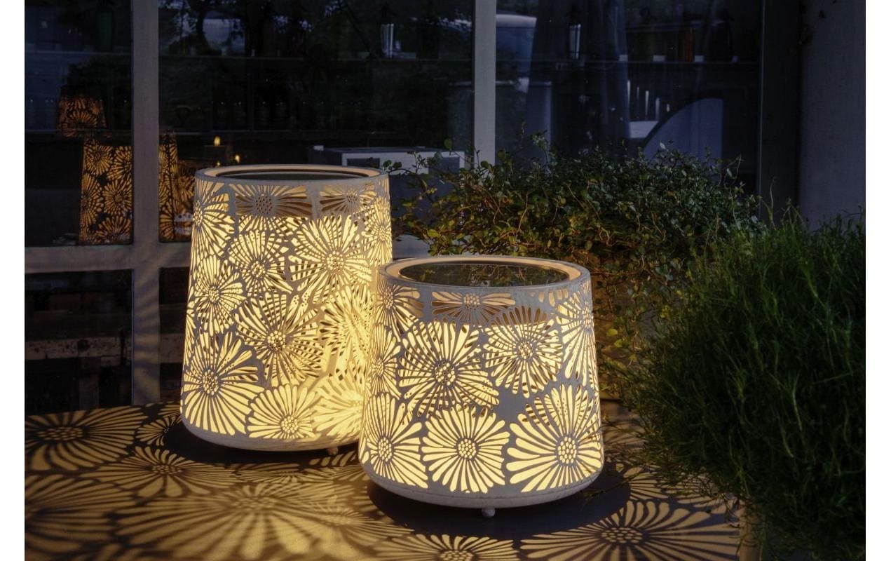 STT Laterne »Antic Mini Blossom« Dekorative Solar-Laterne mit Dämmerungsschalter