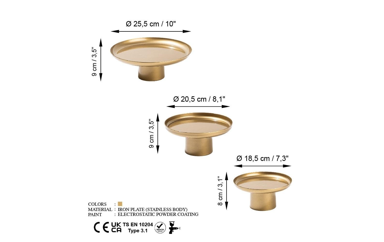 Dekoschale »Wallxpert 25.5/20.5/18.5 cm, 1 Stück«