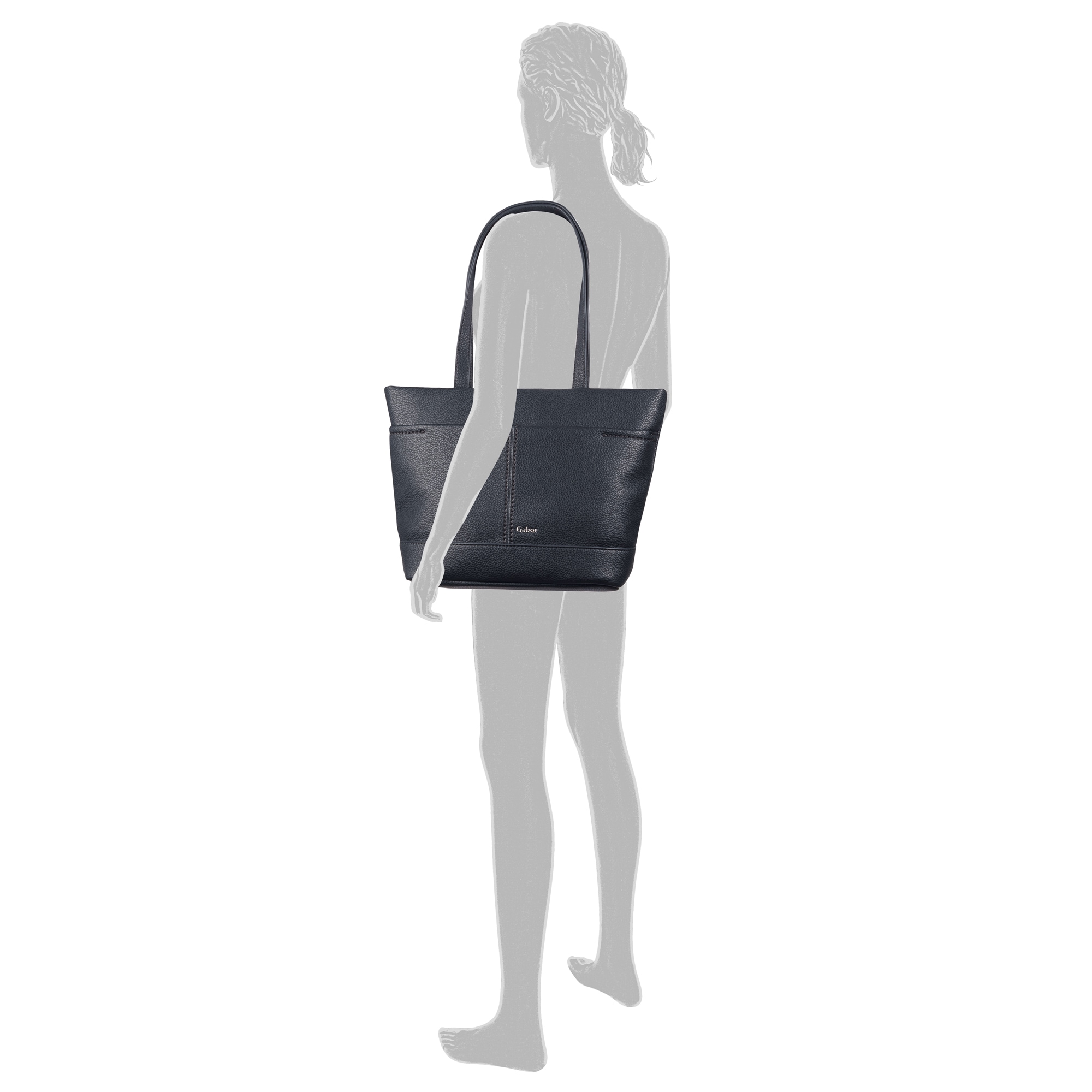 Gabor Shopper »Lenea« aus recyceltem Polyurethan mit dekorativen Ziernähten