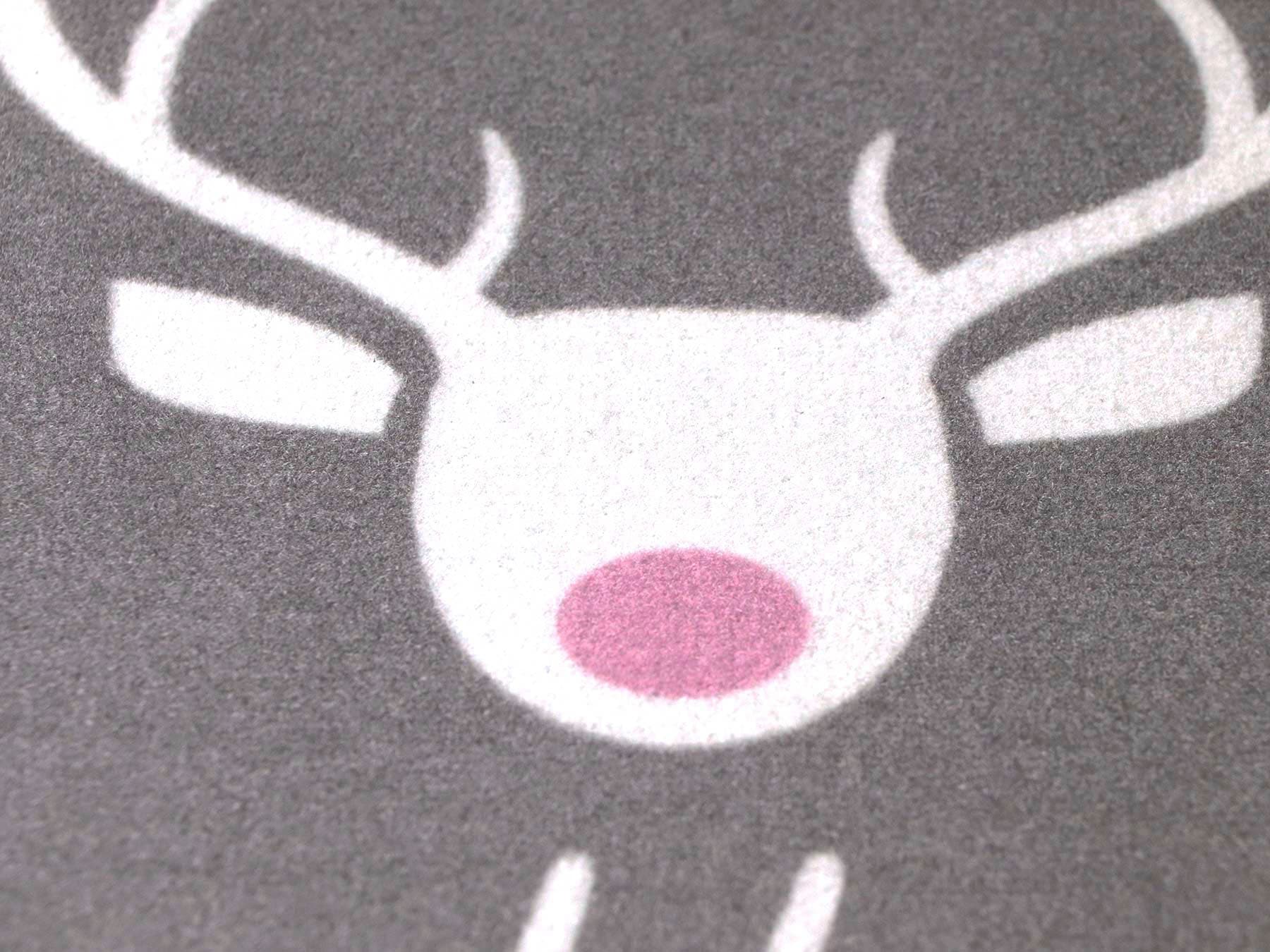 Primaflor-Ideen in Textil Fussmatte »VELVET - HOHOHO«, rechteckig, Schmutzfangmatte, Weihnachten, mit Spruch, waschbar, rutschhemmend