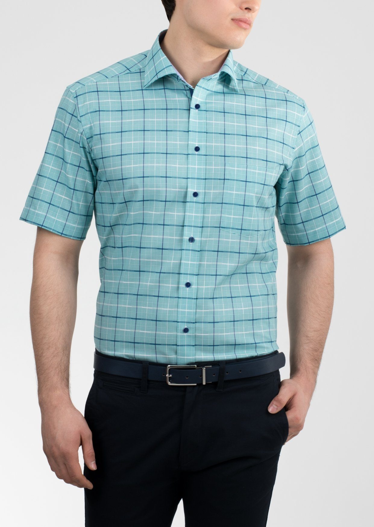 Kurzarm Hemd »ETERNA Kurzarm Hemd MODERN FIT kariert«