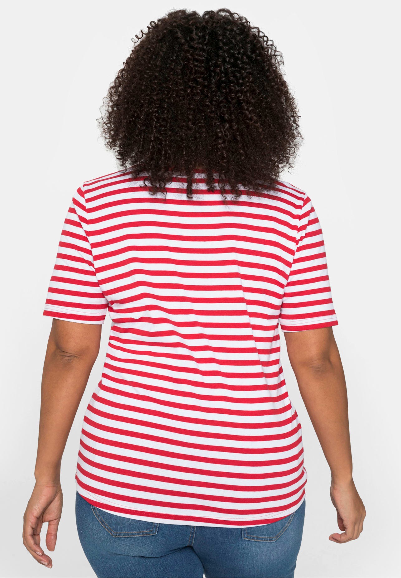 Sheego Kurzarmshirt »T-Shirt«, (1 tlg.)