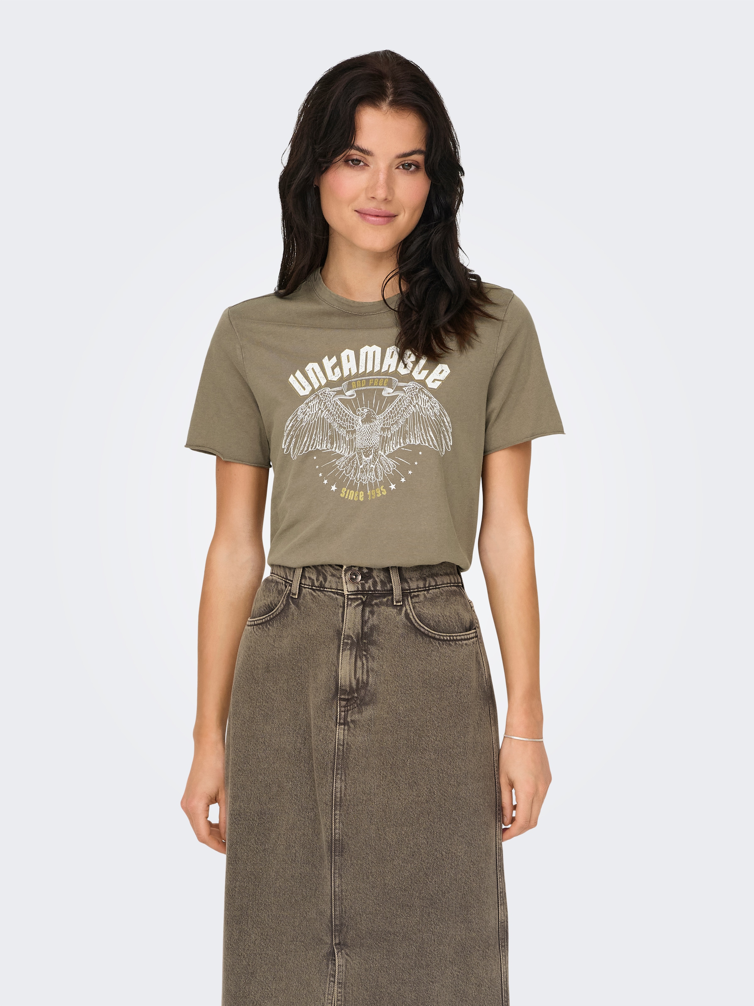 ONLY Rundhalsshirt »ONLLUCY REG S/S TOP JRS NOOS« unterschiedlich bedruckt