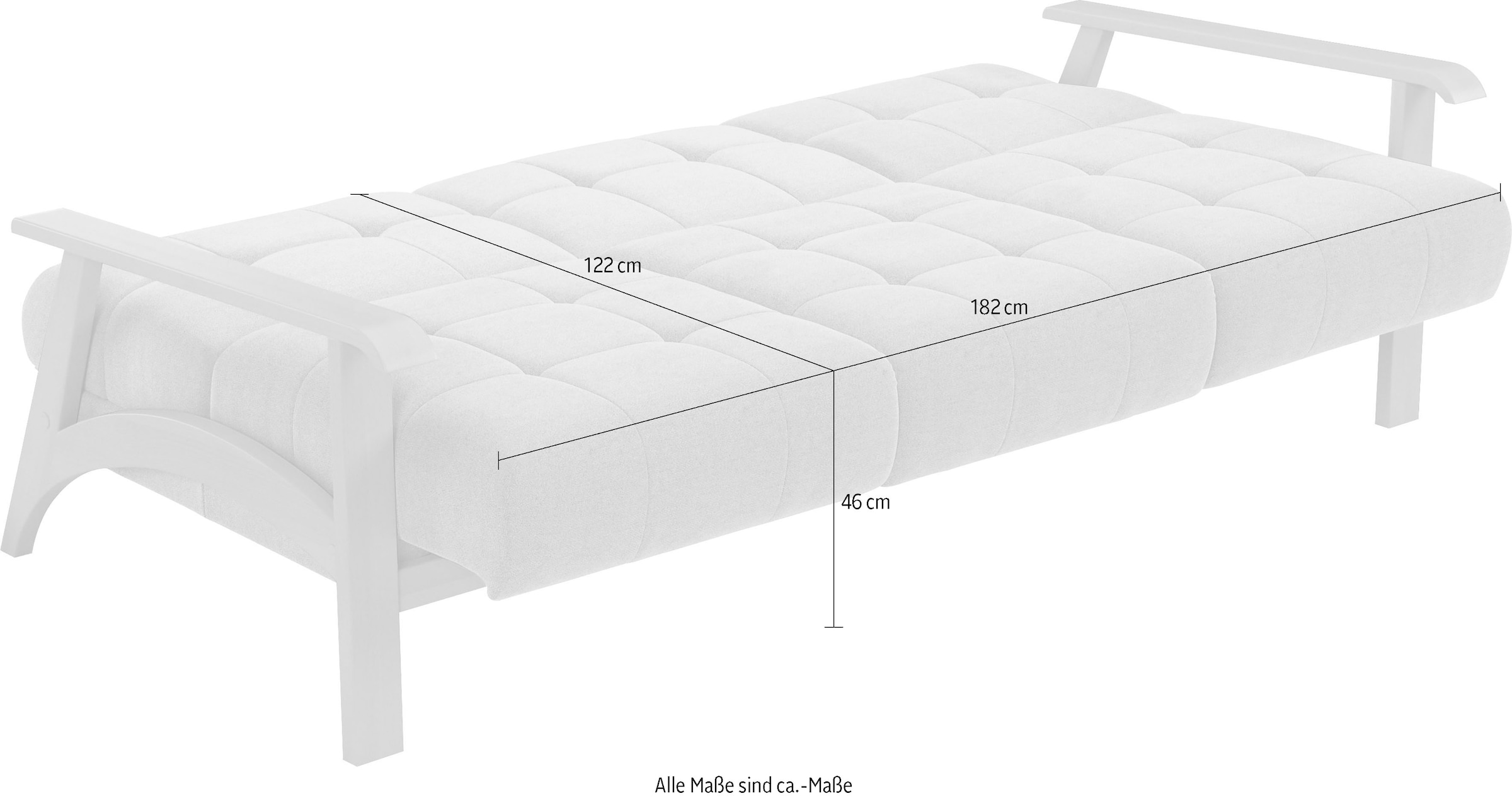 sit&more 3-Sitzer »Billund«, Armlehnen aus eichefarbigem Buchenholz, verschiedene Bezüge und Farben