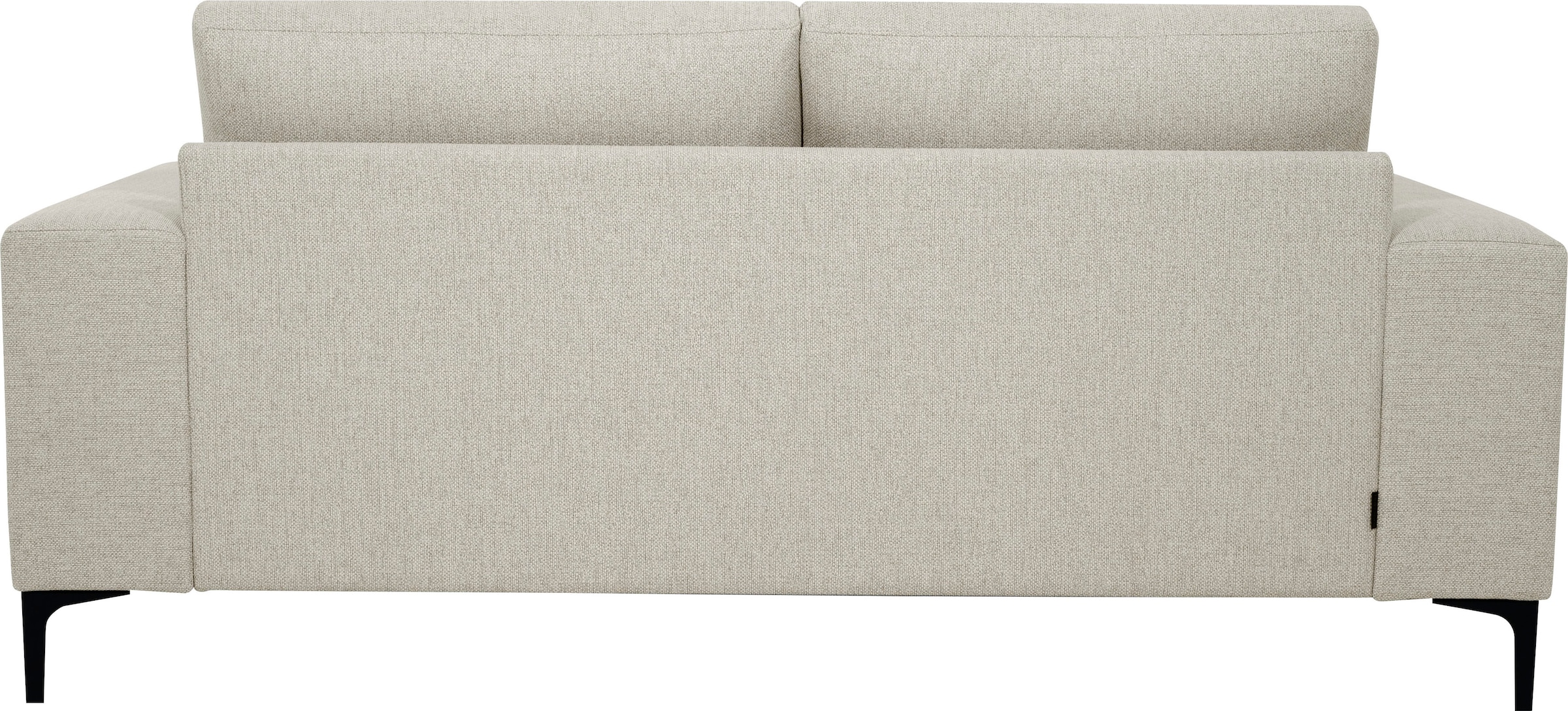 Places of Style 2-Sitzer »Xander«, Breite 164 cm, Webstoff, Soft-Touch Chenille, schwarze Metallfüssen