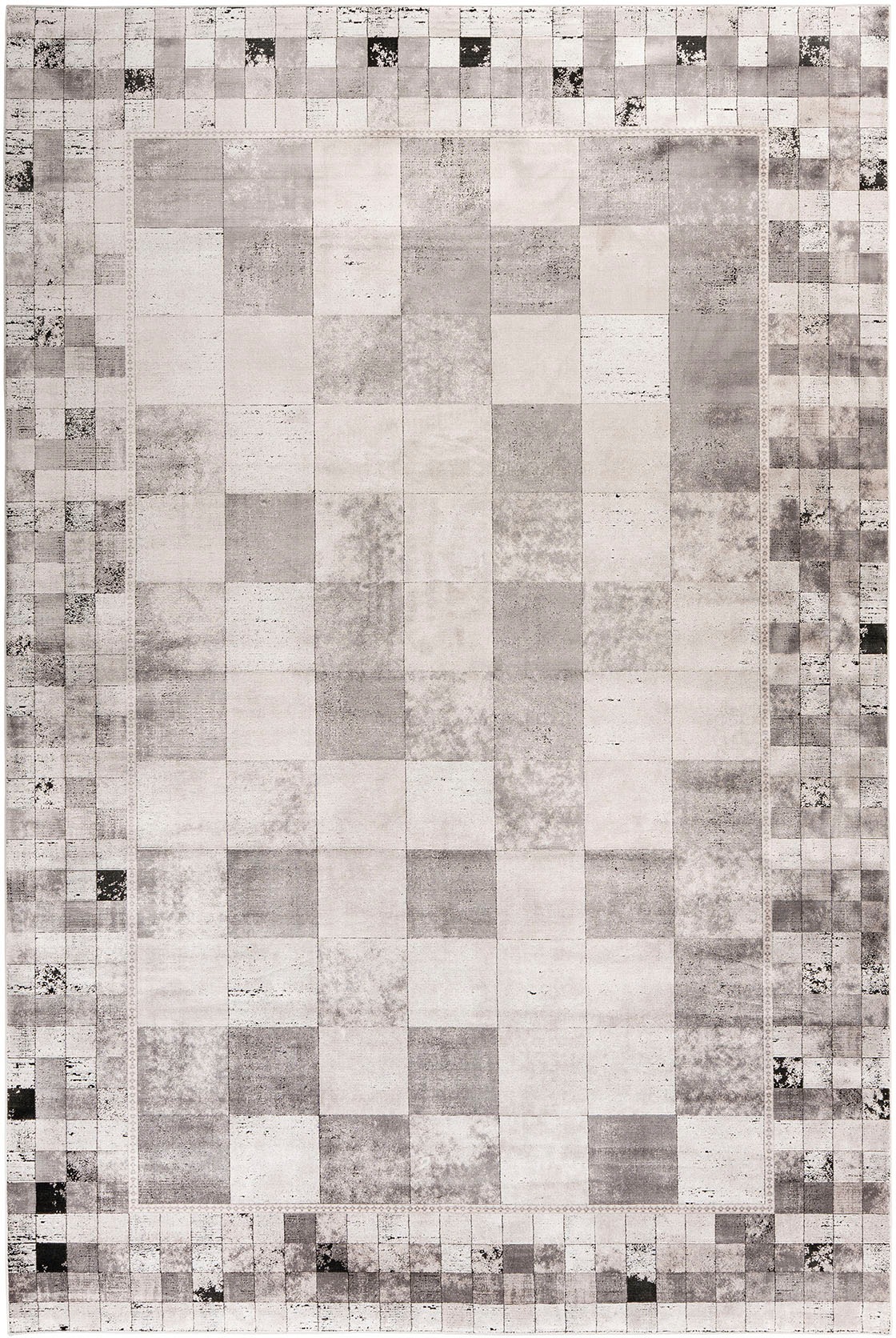 Obsession Teppich »My Eden of Obsession 204«, rechteckig, Beton Optik, mit Bordüre, besonders hohe Knotendichte, aus 85% Viskose