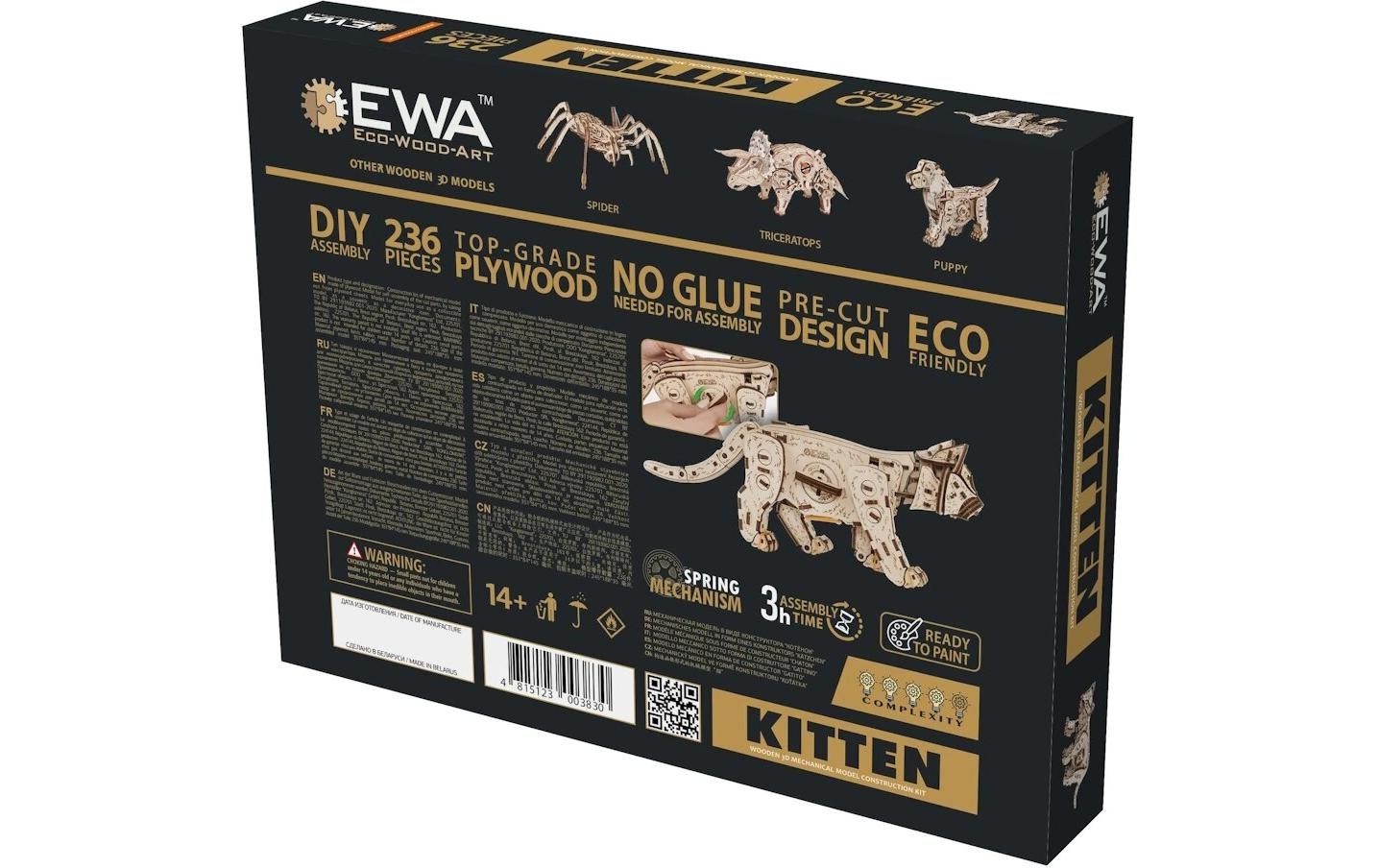   Modellbausatz »Eco-Wood-Art Kätzchen« 236 Stk. tlg.