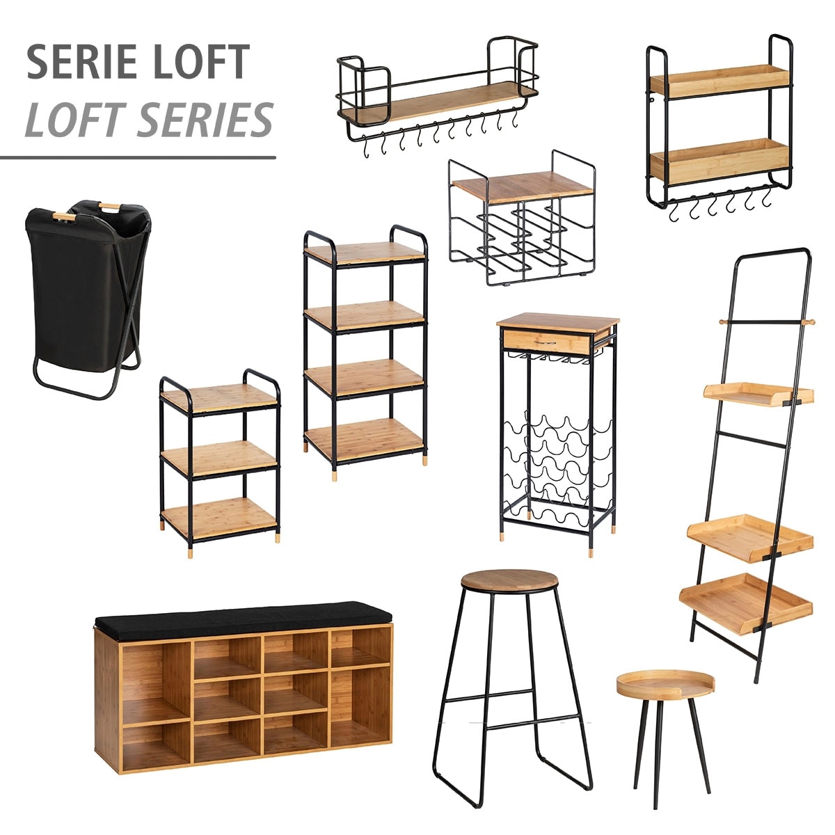 WENKO Ablageregal »Loft«, 3 Etagen