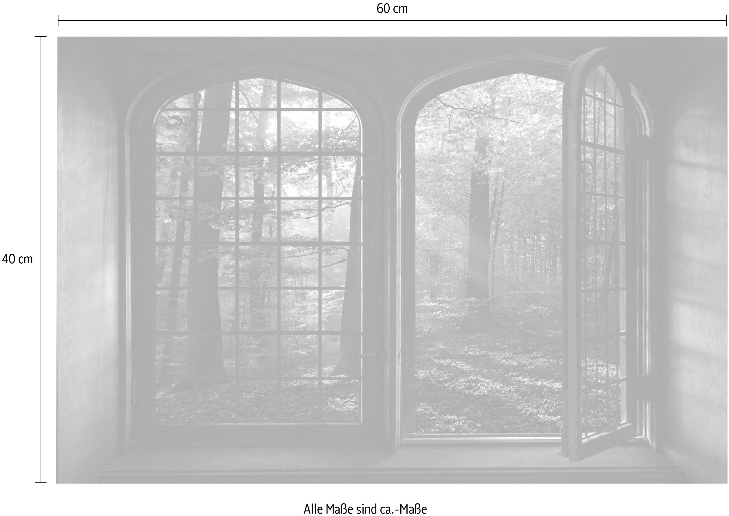 queence Autocollants muraux »Herbsttag« Wandsticker, Wandbild, selbstklebend, 3D, Fenster