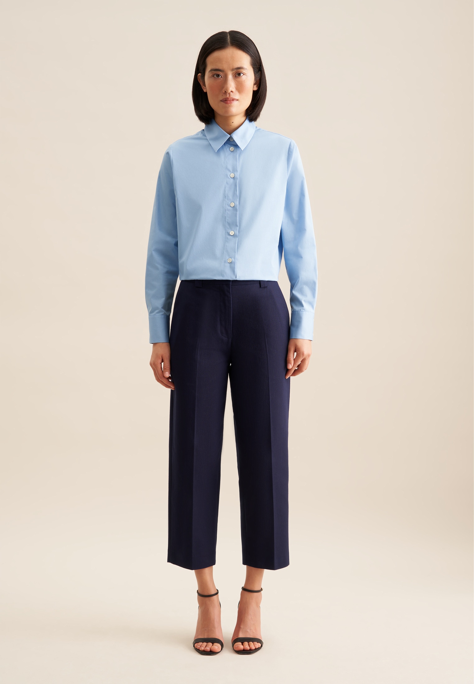 seidensticker Hemdbluse »Schwarze Rose« Langarm Kragen Uni