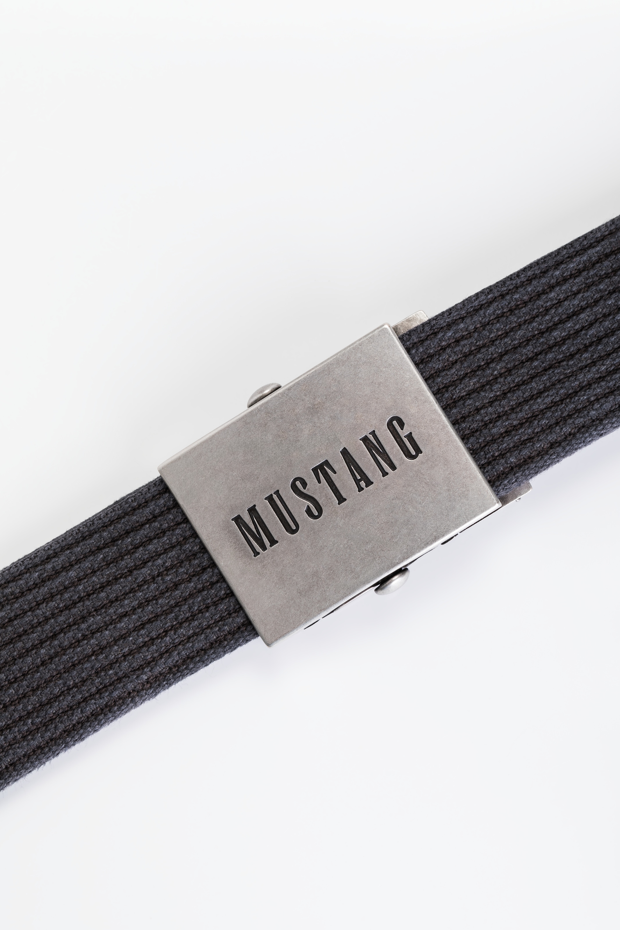 MUSTANG Ceinture en tissu »"Tucker"« avec ruban nervuré lavé, largeur 4 cm, en coton, ajustable