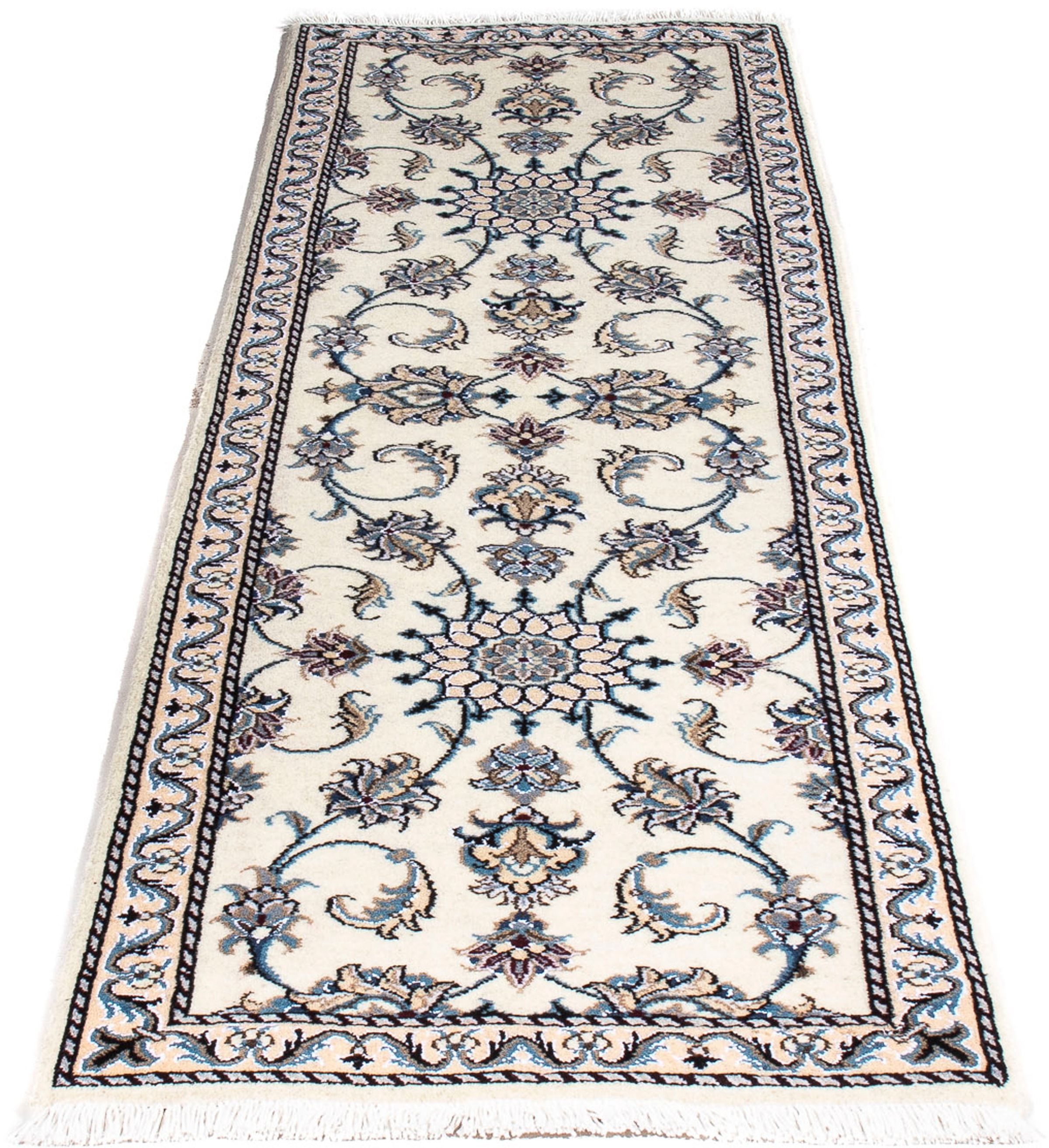 Image of morgenland Orientteppich »Perser - Nain - 202 x 60 cm - beige«, rechteckig, 12 mm Höhe, Wohnzimmer, Handgeknüpft, Einzelstück mit Zertifikat bei Ackermann Versand Schweiz