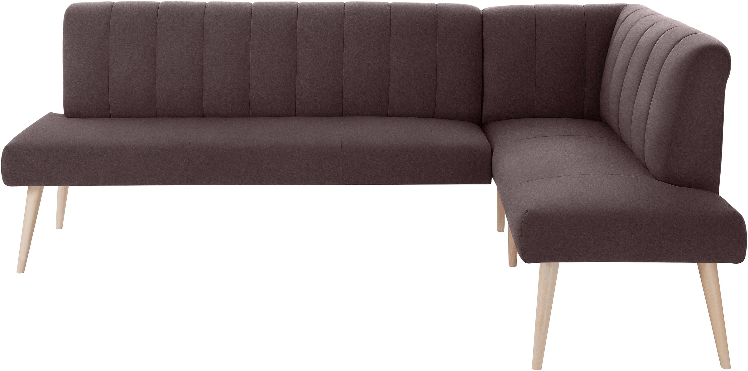 exxpo - sofa fashion Eckbank »Costa, moderne Rückensteppung, bequem und elegant, hoher Holzfuss«, hochwertig verarbeitet, Frei im Raum stellbar