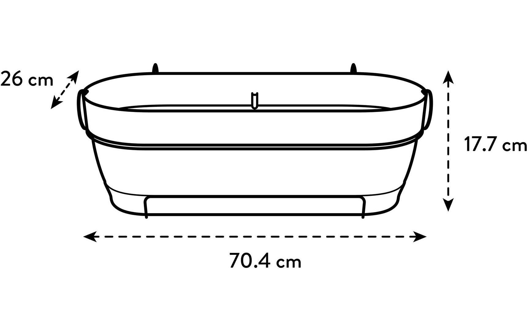 Elho Pot de fleurs »Vibia Campana Balkonkasten Allin1 70 cm«