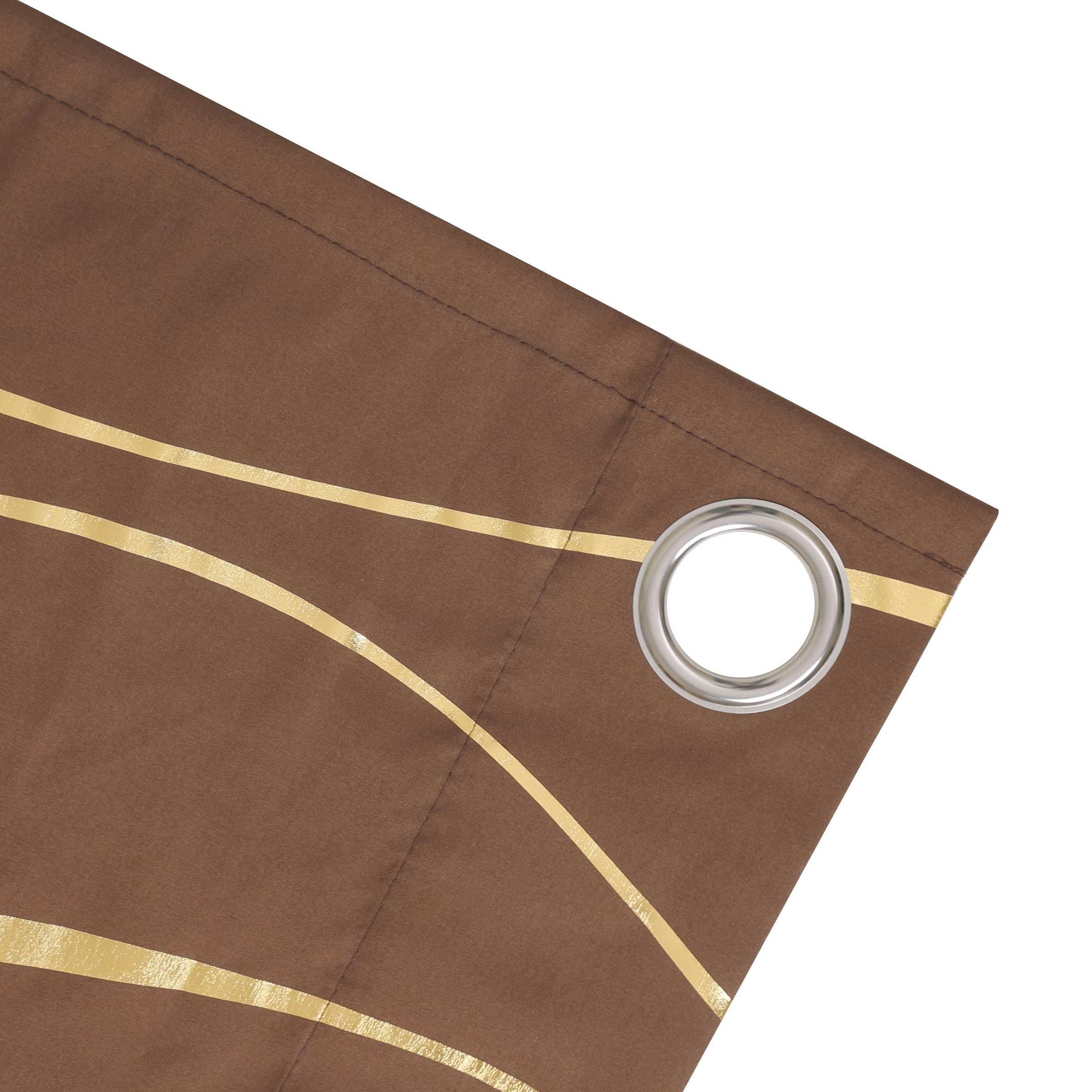 GOODproduct Gardine »Quinnton« Ösen 2 Stk. tlg. Metallic-Akzente, Gardine, mittelleichter Stoff, halbtransparent,