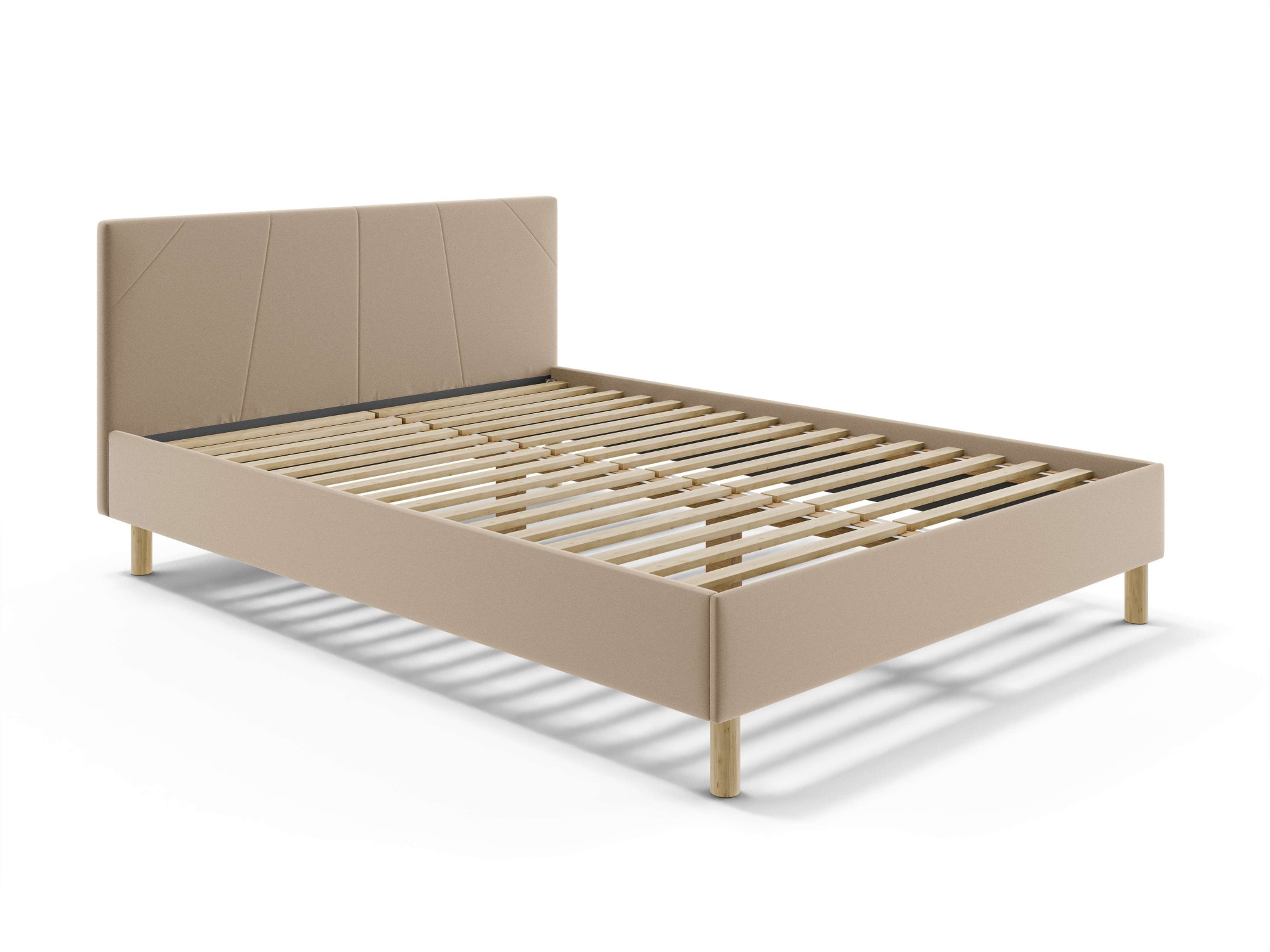 Home affaire Collection Polsterbett »Albybyn, Bettgestell mit Kopfteil und Lattenrost, in 2 Breiten« ohne Bettkasten und Matratze, in 2 Breiten- 140 und 160 cm