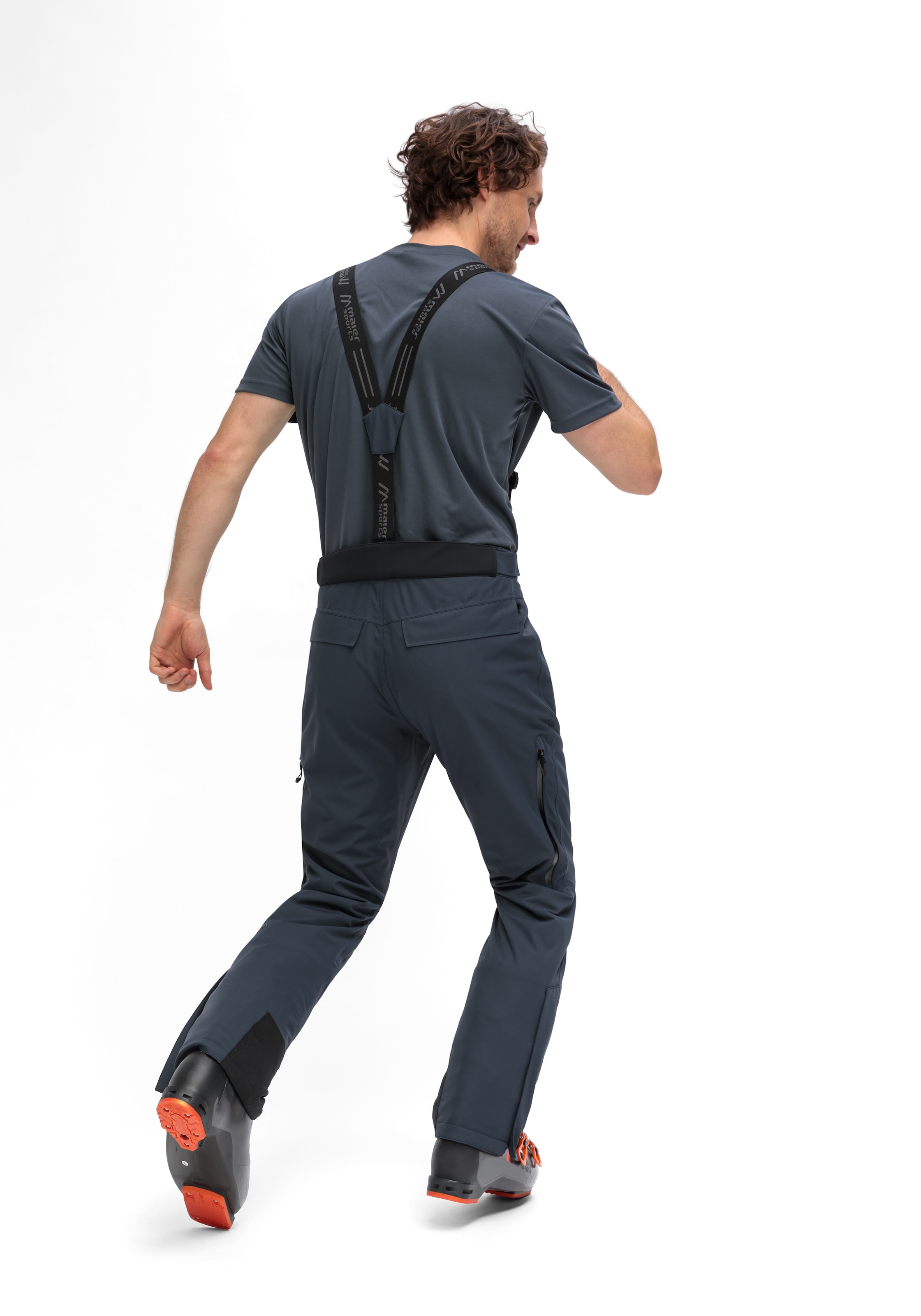 Maier Sports Skihose »Anton Vent slim«, Herren Schneehose mit Hosenträgern, wind/wasserdicht, Slim Fit