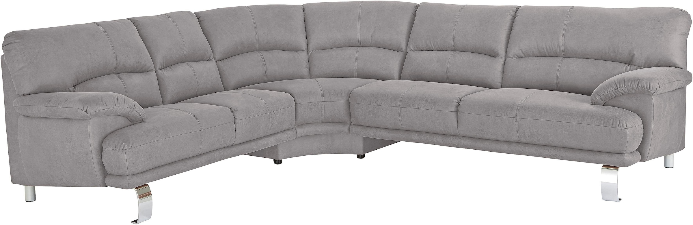 TRENDMANUFAKTUR Ecksofa »Cecilia II, in italienischen Design, bequem, hoher Sitzkomfort, L-Form«, extrabreite Armlehnen für noch mehr Sitzkomfort