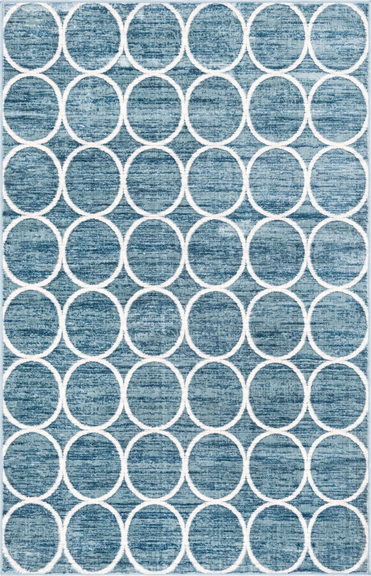 Image of Myflair Möbel & Accessoires Teppich "Titan Trellis, LAGERRÄUMUNG" rechteckig 13 mm Höhe Kurzflor, gewebt, modernes Design, Motiv Kreise