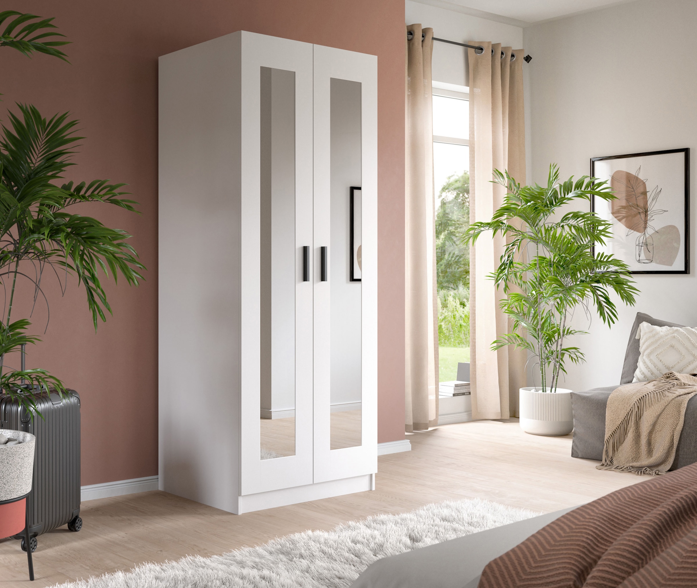Home affaire Kleiderschrank »Farmsen, TOPSELLER!, Schlafzimmerschrank, Garderobe, Schrank« in verschiedenen Grössen und Ausführungen erhältlich,  Kleiderschrank, Schlafzimmer, Garderobenschrank, Flur