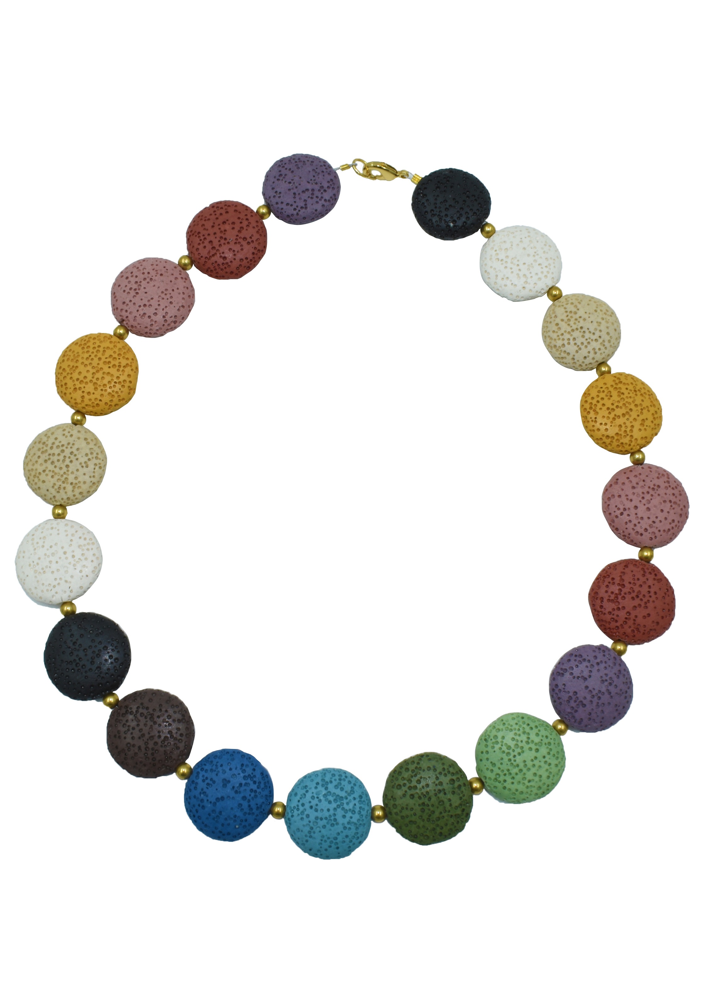 Image of Firetti Collier »Rund, 20 mm breit, vergoldfarbenet«, mit Lavasteinen, Made in Germany bei Ackermann Versand Schweiz