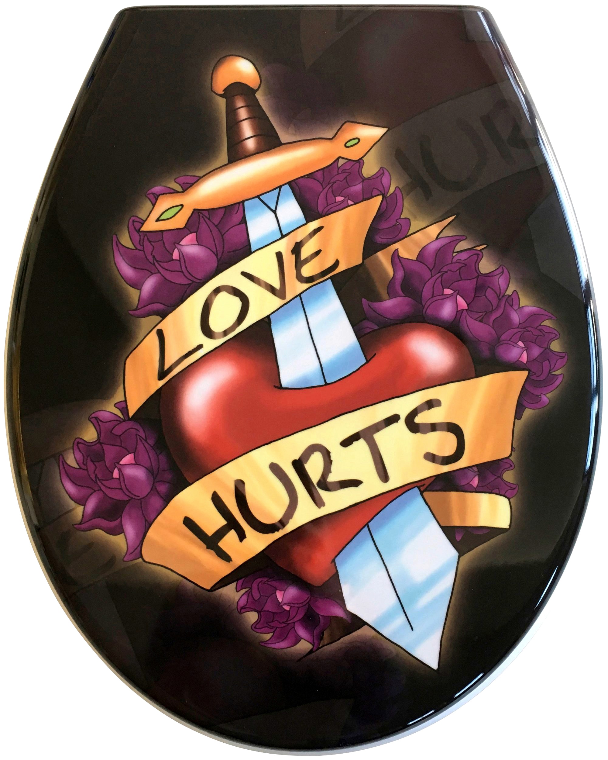Image of ADOB WC-Sitz "Love Hurts" Absenkautomatik, zur Reinigung abnehmbar