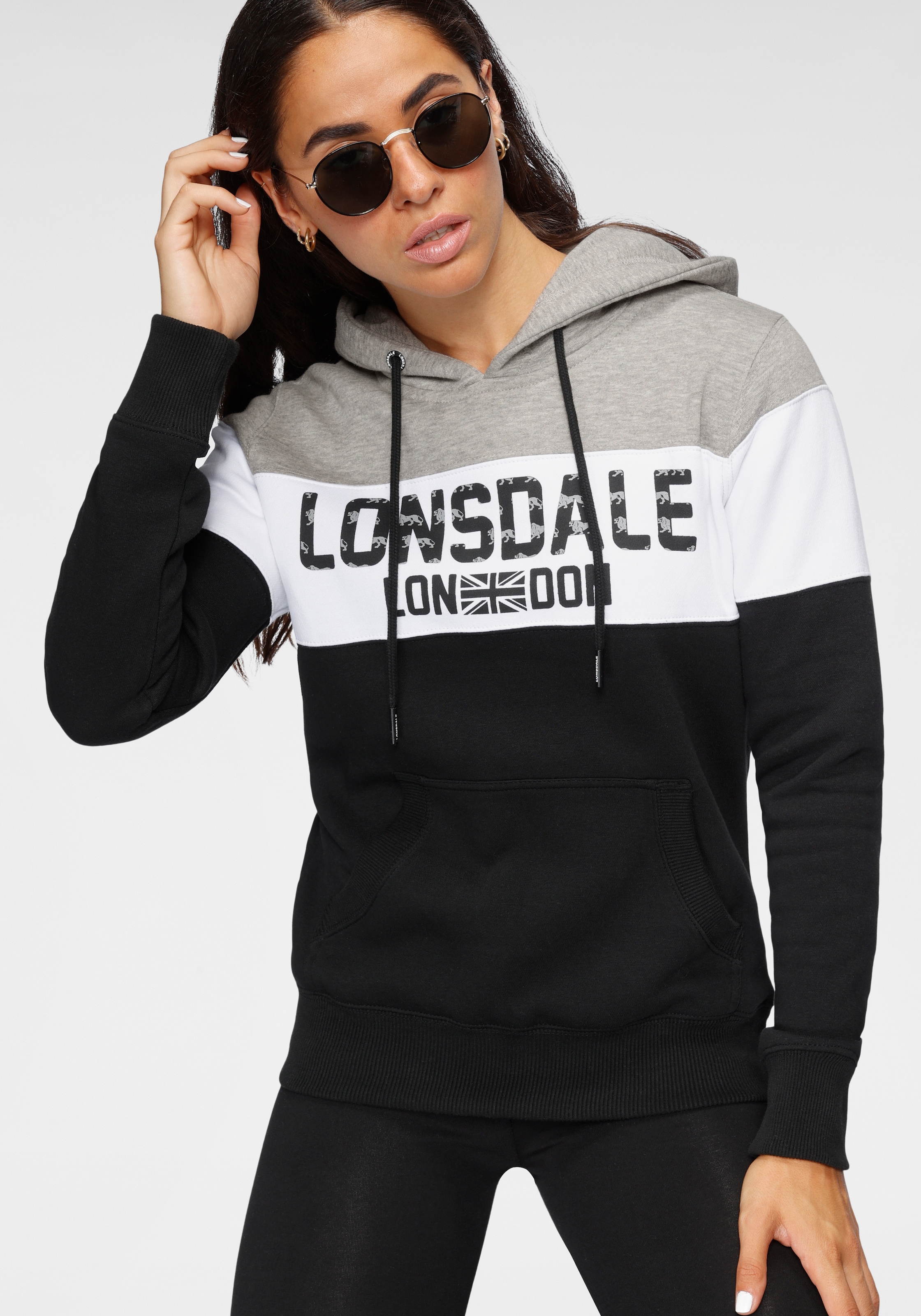 Image of Lonsdale Kapuzensweatshirt "PENBRYN", mit gefütterter Kapuze