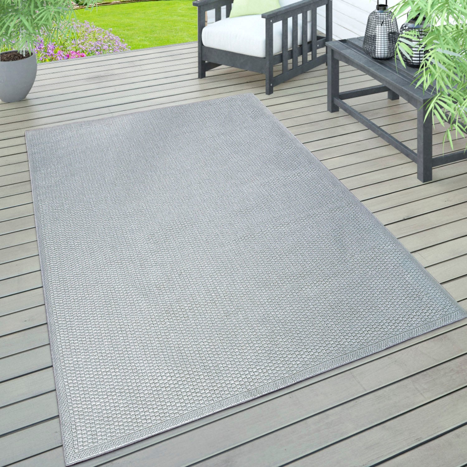 Image of Paco Home Teppich "Timber 125" rechteckig 4 mm Höhe Flachgewebe, Sisal Optik, auch als Läufer, In- und Outdoor geeignet