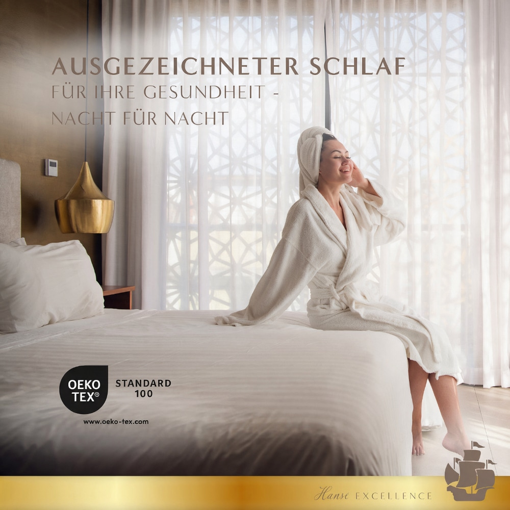 Image of Hanse mit Kogge 3-Kammer-Kopfkissen "Hanse Excellence Gänsedaunenkopfkissen, Luxusqualität, Made in Germany" Füllung: Aussenkammern: 100% Gänsedaunen; Innenkammer: 100% Gänsefedern 1 Stk. tlg.