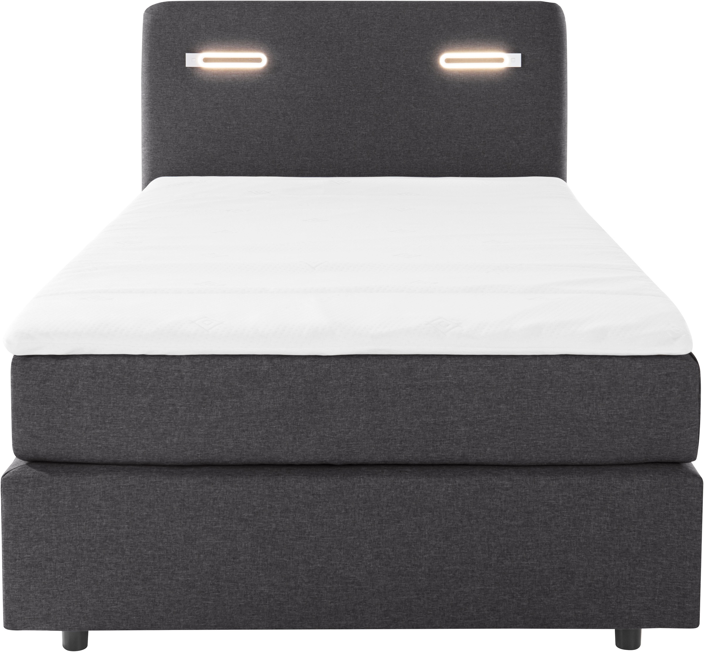 INOSIGN Boxbett »Luan« Schubkästen, LED-Beleuchtung und Topper, in Breite 120 cm und 180 cm