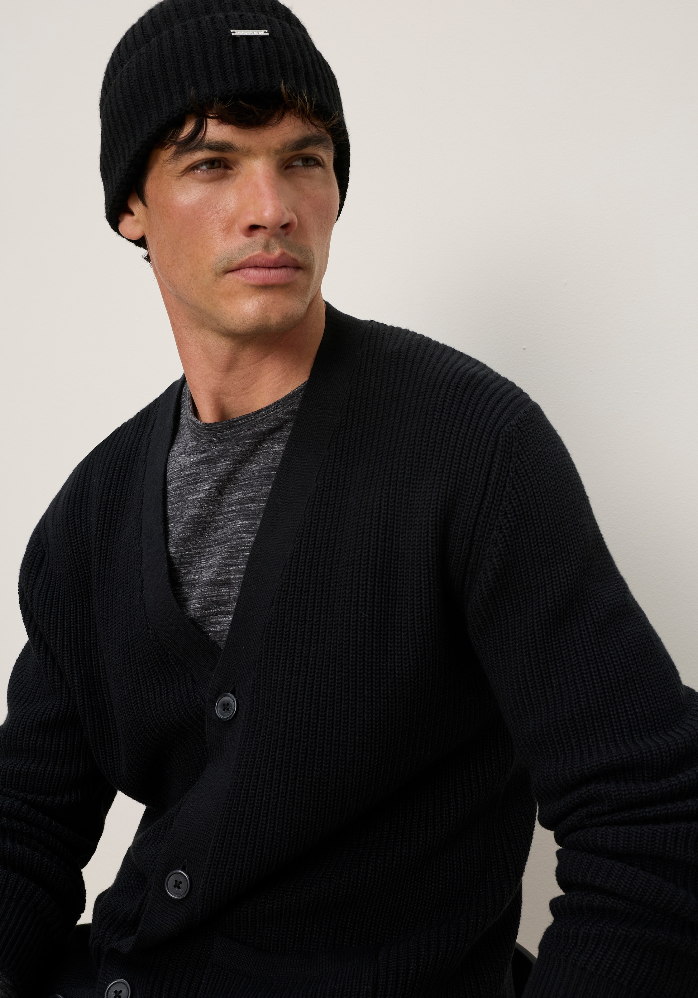 Bruno Banani Veste en tricot coupe régulière, longueur normale