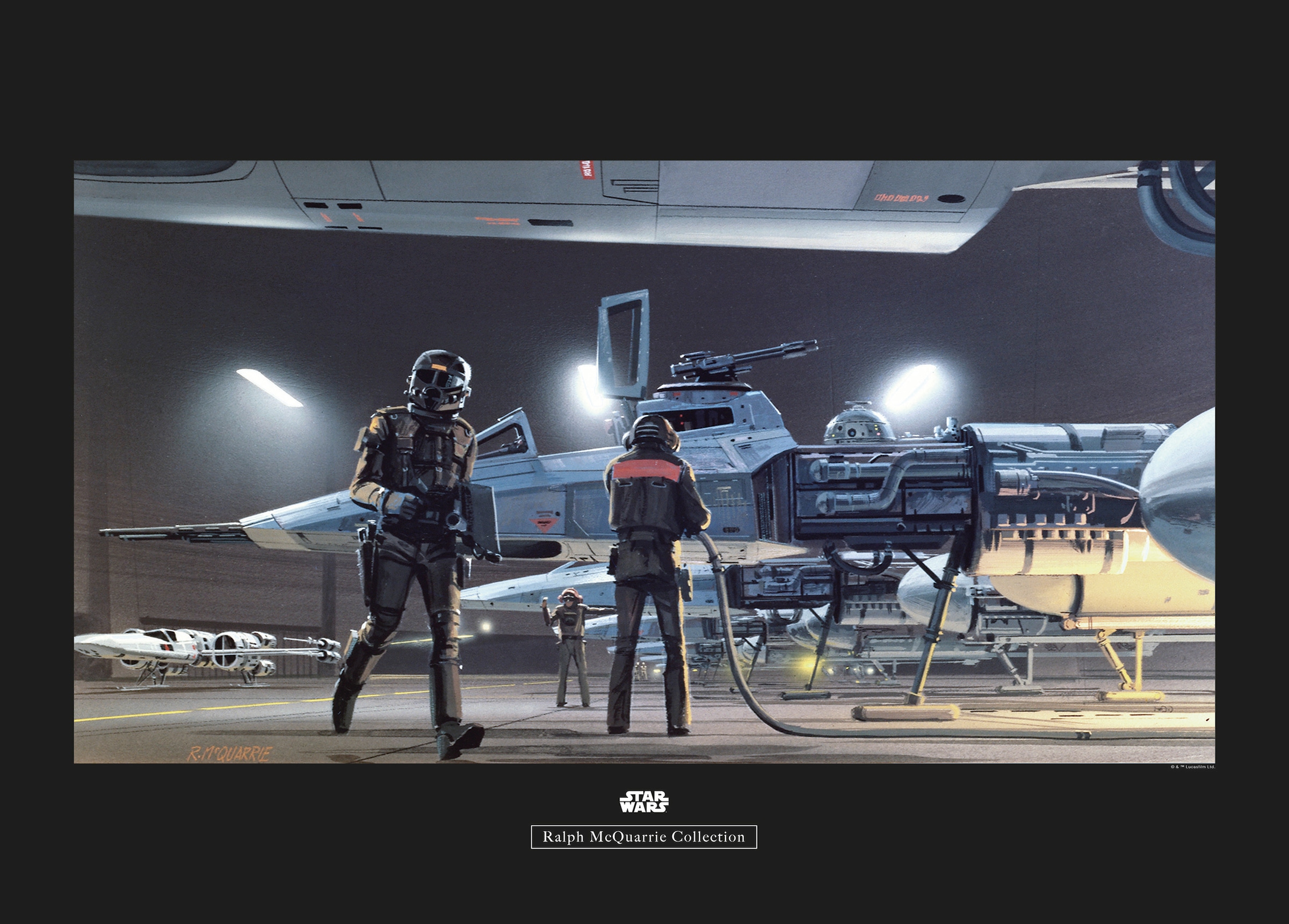 Image of Komar Bild "Star Wars Classic RMQ Yavin Y-Wing" Star Wars 1 Stk. tlg. Wandbild zur Dekoration im Kinderzimmer - ohne Rahmen