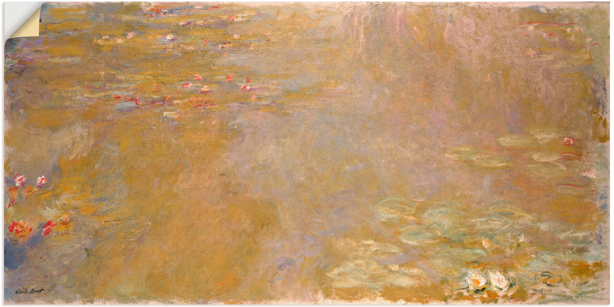 Artland Wandbild »Seerosen-Teich. 1917/1919«, versch. St.), als Leinwandbild, in Grössen Wandaufkleber kaufen oder Poster Gewässer, (1