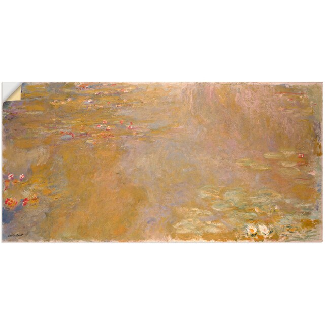 Artland Wandbild »Seerosen-Teich. 1917/1919«, Gewässer, (1 St.), als  Leinwandbild, Wandaufkleber oder Poster in versch. Grössen kaufen