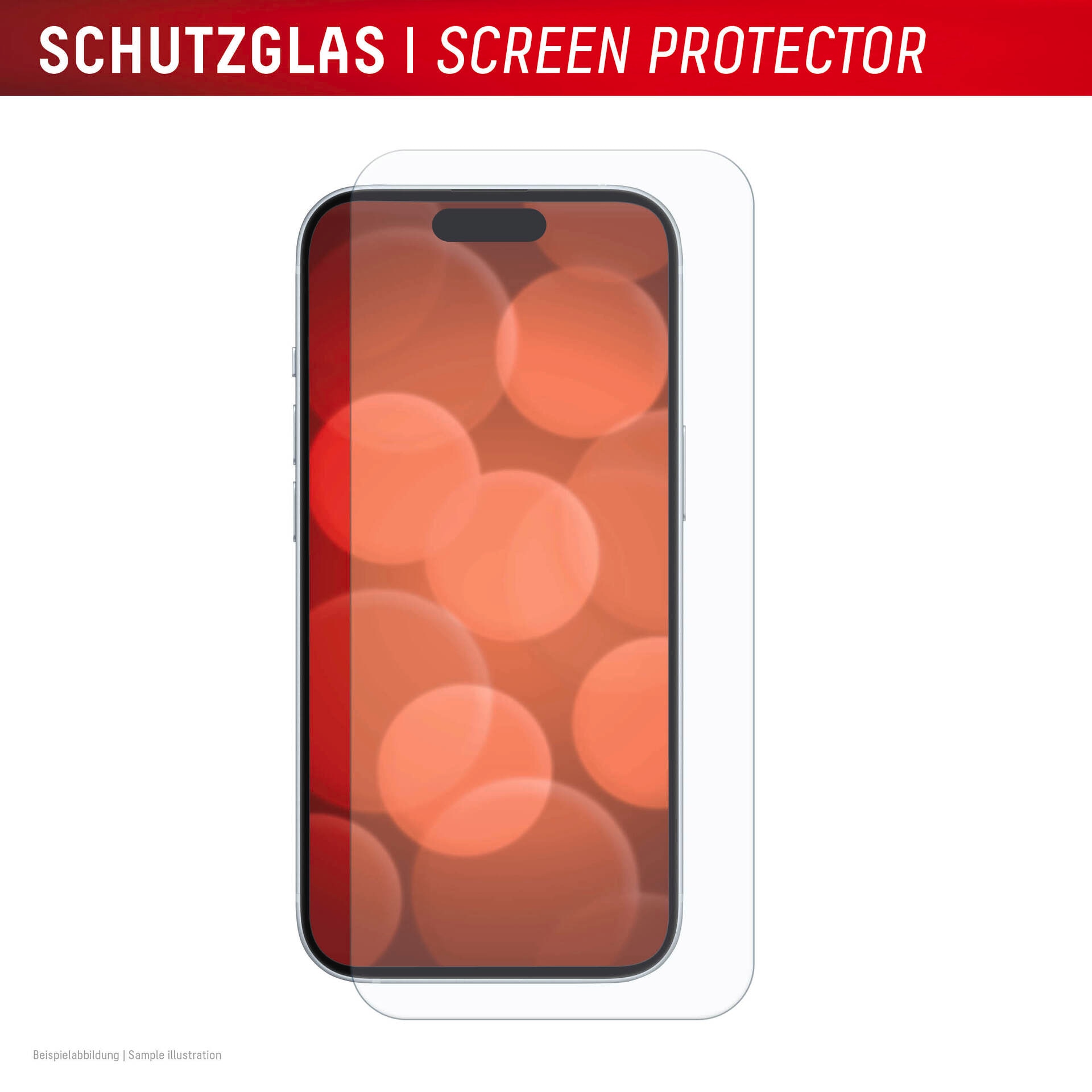 Displex Displayschutzglas »Real Glass Screen Protection + Case«, für Apple iPhone 16 Plus, Displayschutzfolie, Schutzfolie, Bildschirmschutz, kratz- & stossfest