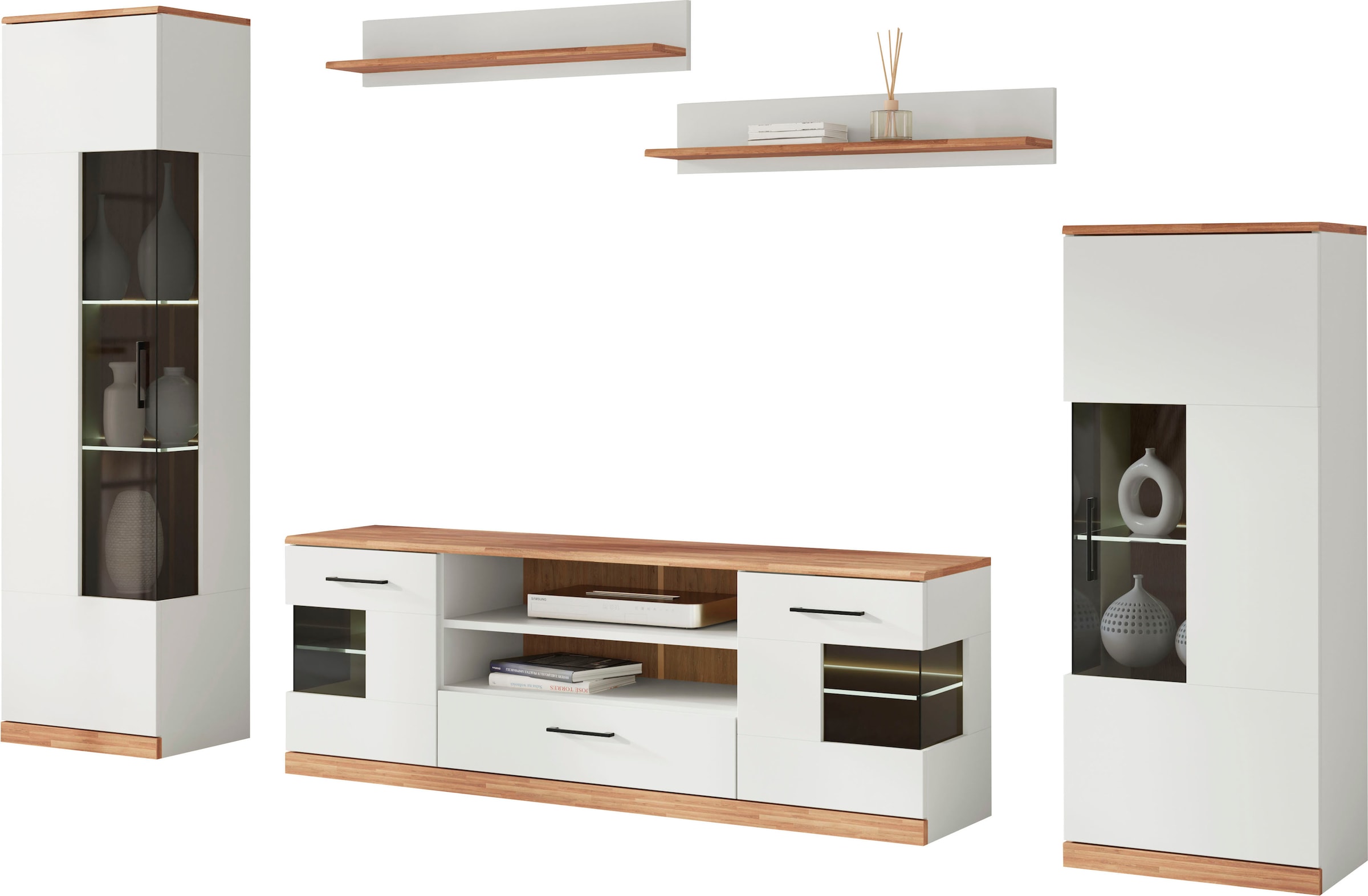 GOODproduct Wohnwand »Ribe Wohnwand Set-5 St.« Set, 5 Stk. tlg.