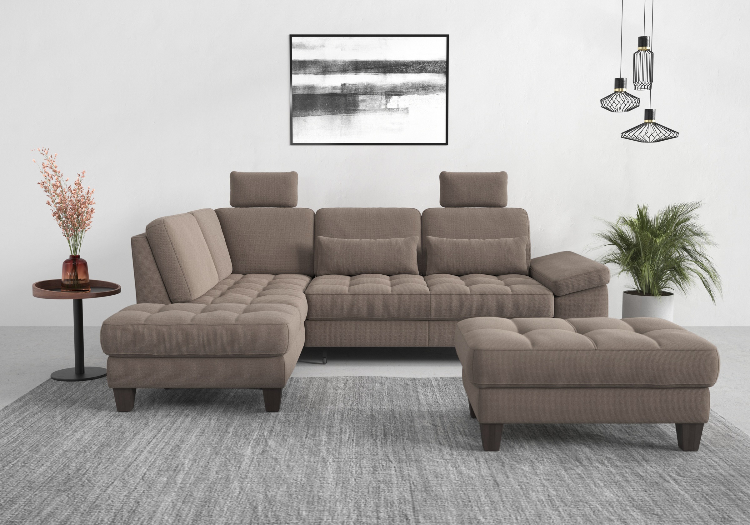 sit&more Ecksofa »Westham L-Form«, mit Ottomane, mit oder ohne Bettfunktion, Bettkasten, Verstellung