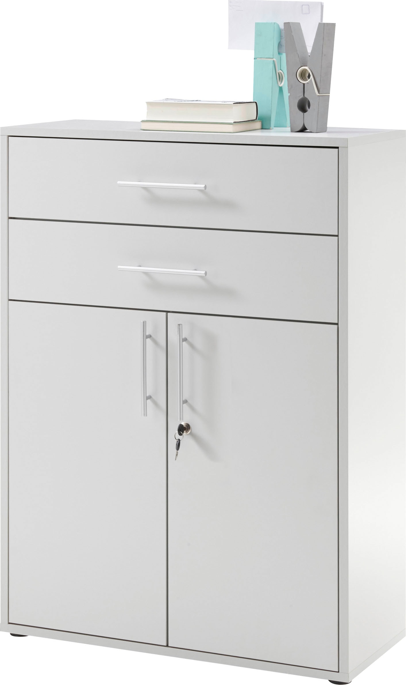 BEGA OFFICE Aktenschrank »Pronto«, Büroschrank Grau abschliessbar, Mehrzweckschrank