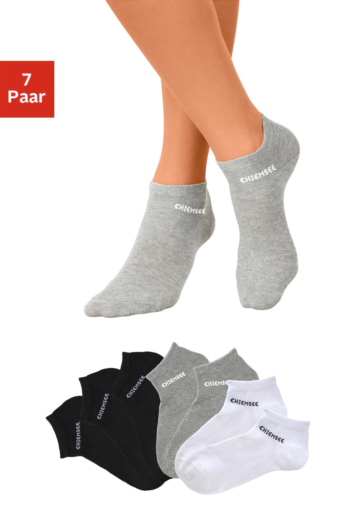 Chiemsee Sneakersocken, (Packung, 7 Paar), mit eingestricktem Schriftzug