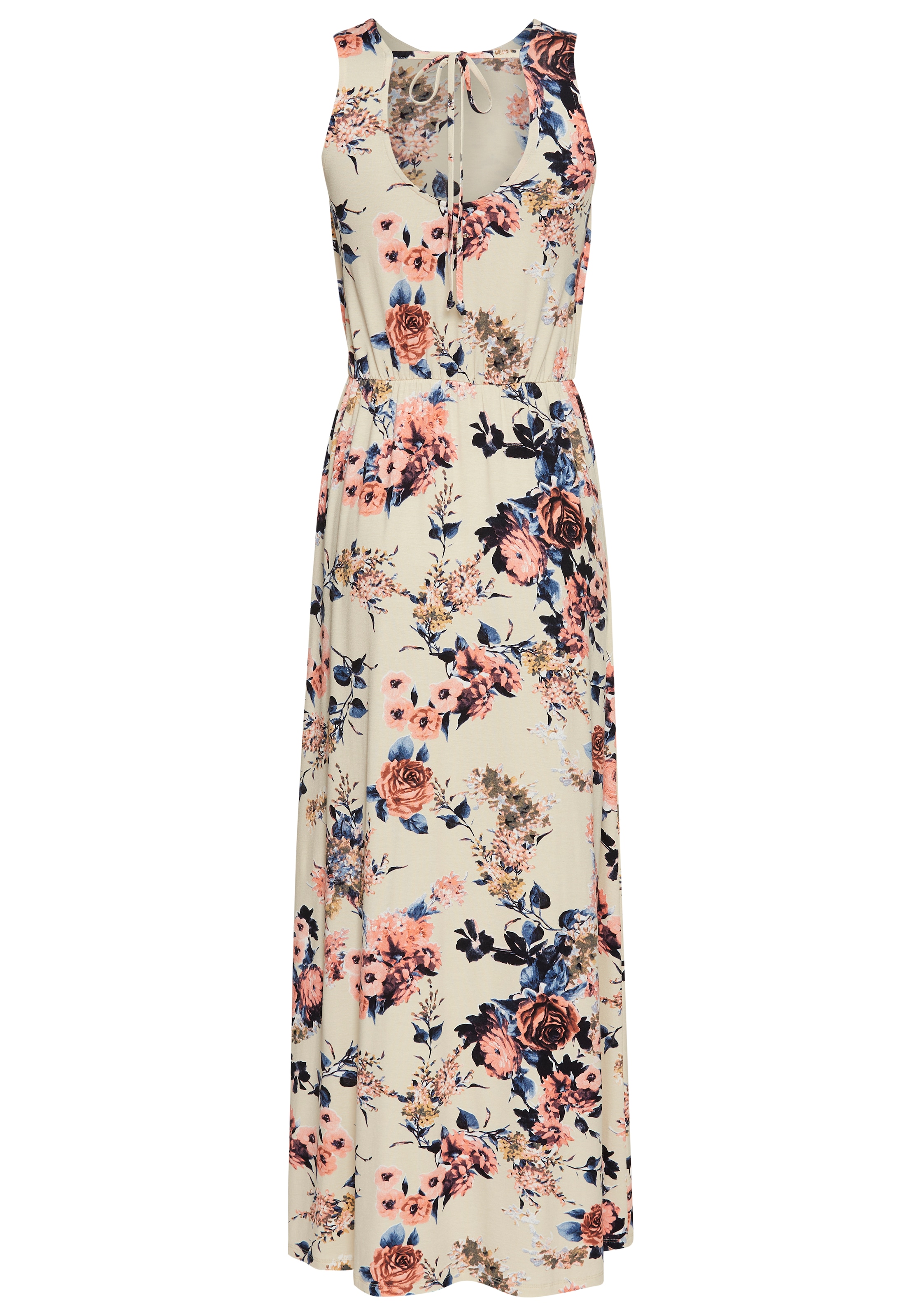 Laura Scott Sommerkleid, mit hohem Rundhals vorn und tiefem hinten, Maxikleid - NEUE KOLLEKTION