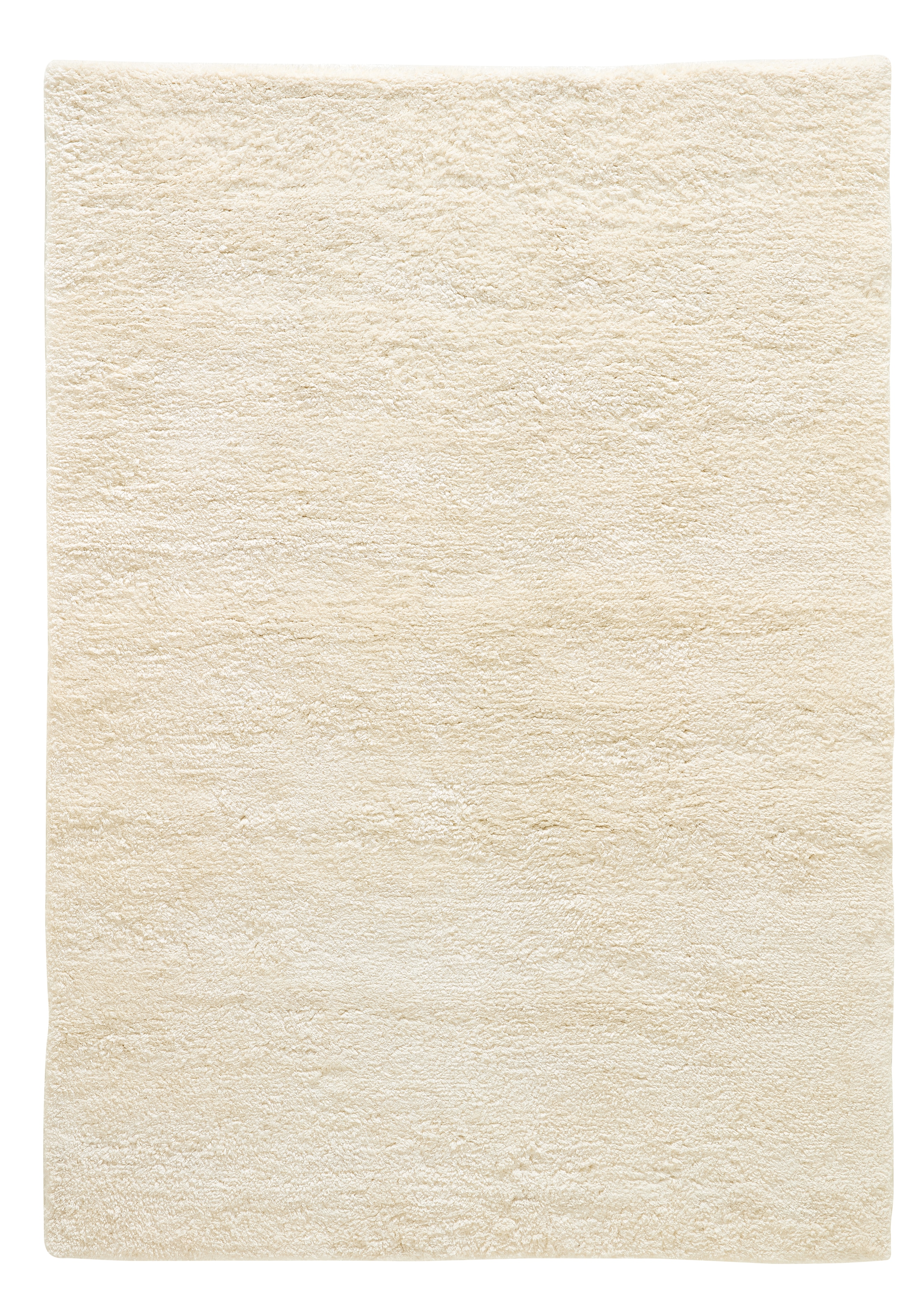 THEKO Tapis en laine »Aurelle Uni« Rectangulaire 25 mm Höhe handgewebt, Unifarben, leichter Glanz, weich & kuschelig