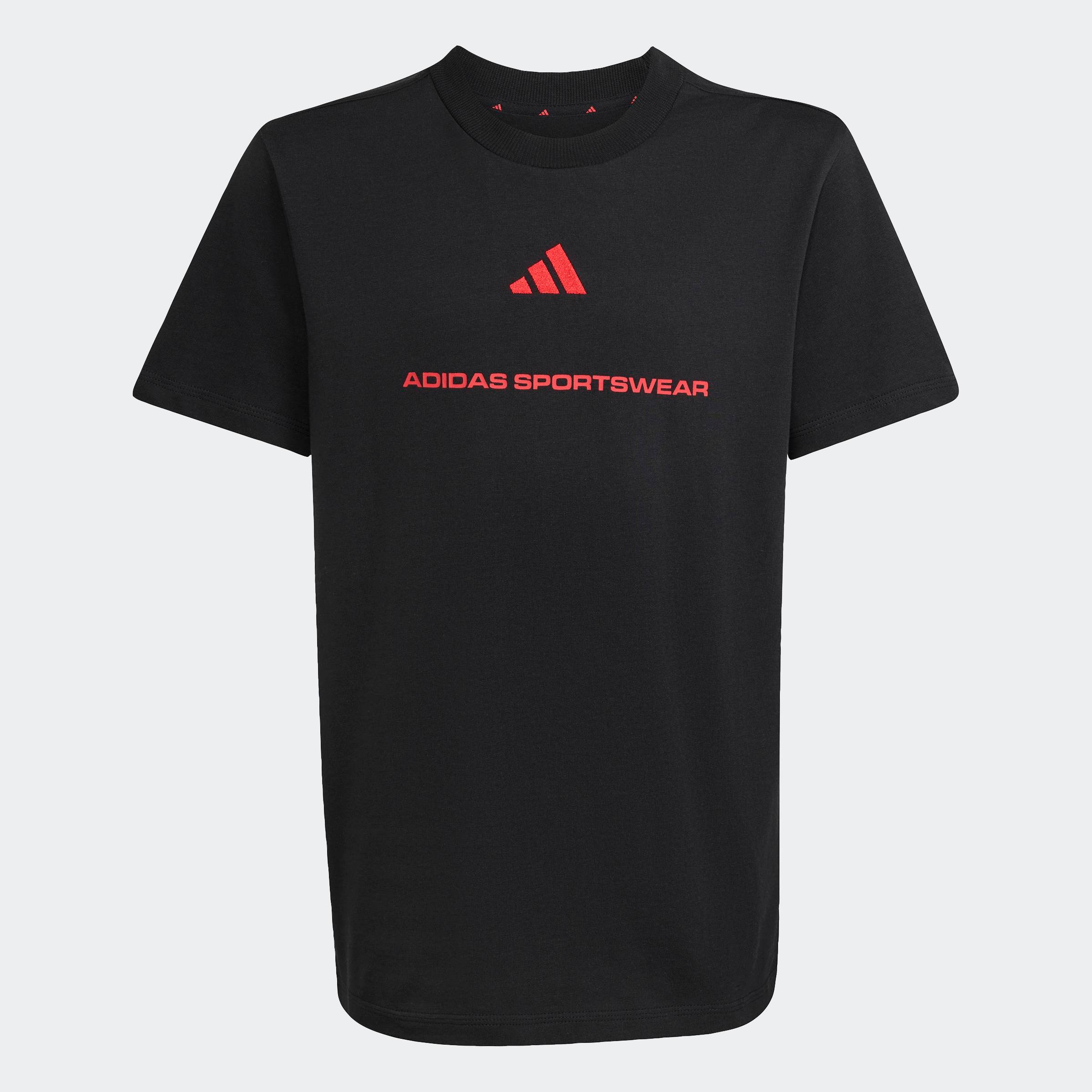 adidas Sportswear T-shirt »ADIDAS SLOGAN SINGLE JERSEY« sportlicher Stil, kurze Ärmel, elastisches Material, mit Slogan