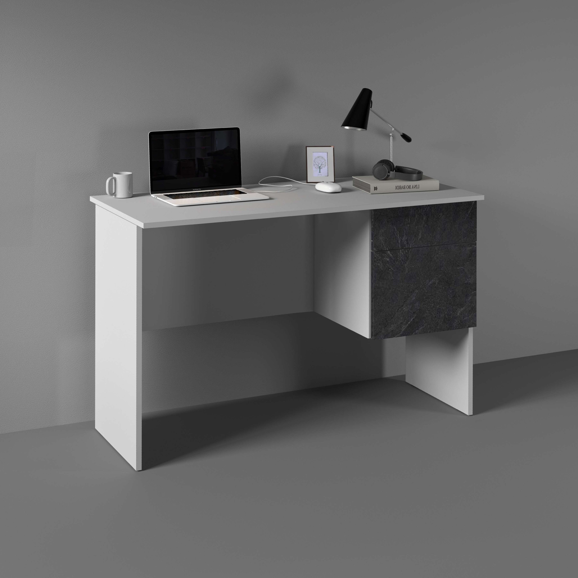 Home affaire Schreibtisch »Coro, kleiner Computertisch, Bürotisch« mit 1 Tür & 1 Schublade, Breite 110 cm, Made in Italy