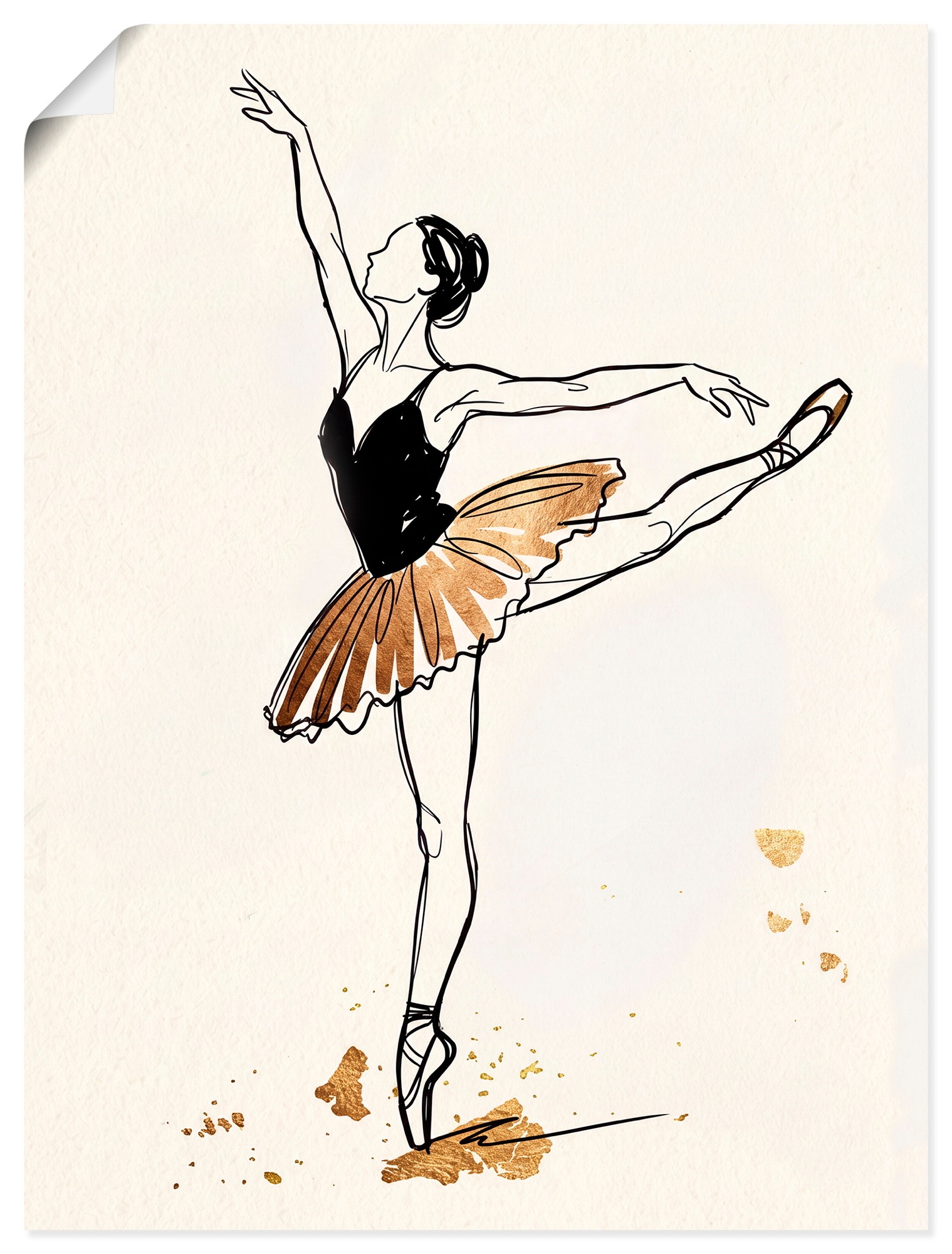 Image of GOODproduct Wandbild "Ballet II" Tanz 1 Stk. tlg. als Poster oder Leinwandbild in versch. Grössen