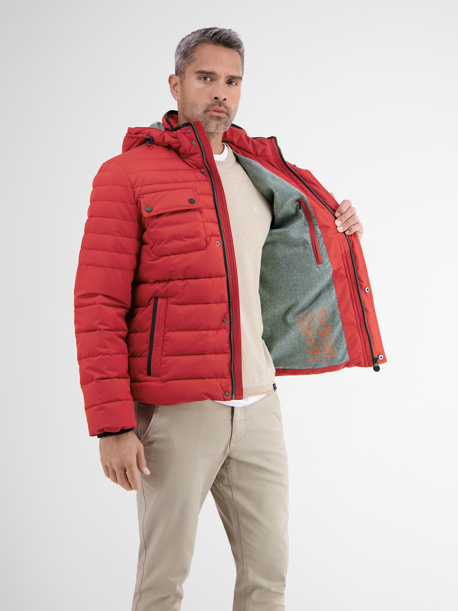 LERROS Veste d'hiver »Steppjacke mit abnehmbarer Kapuze« mit Kapuze