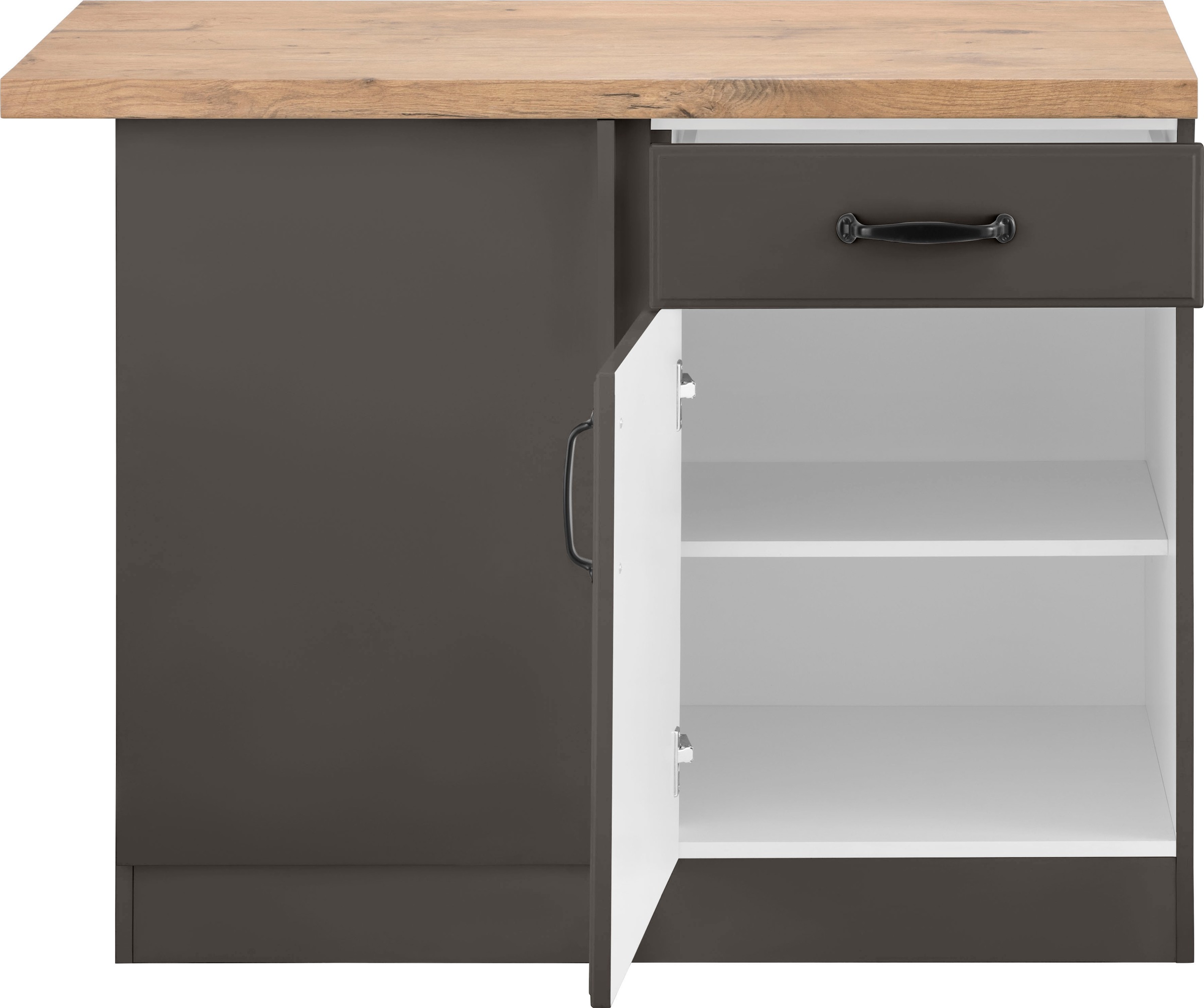 wiho Küchen Eckunterschrank »Erla«, 110 cm breit mit Kassettenfront