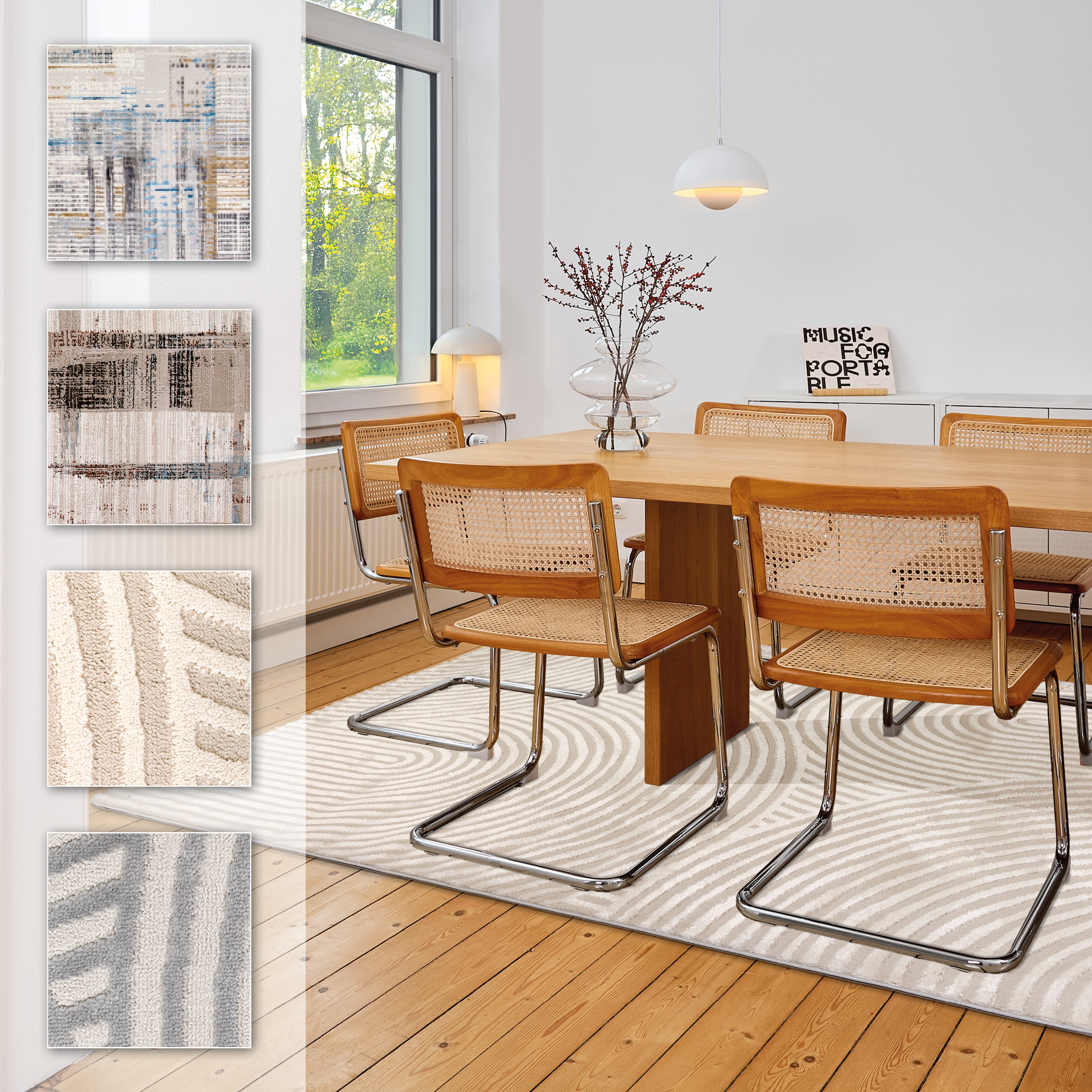 Image of ASTRA Teppich "Jules 253" rechteckig 8 mm Höhe Hoch Tief Struktur, Kurzflor, Wohnzimmer, Schlafzimmer