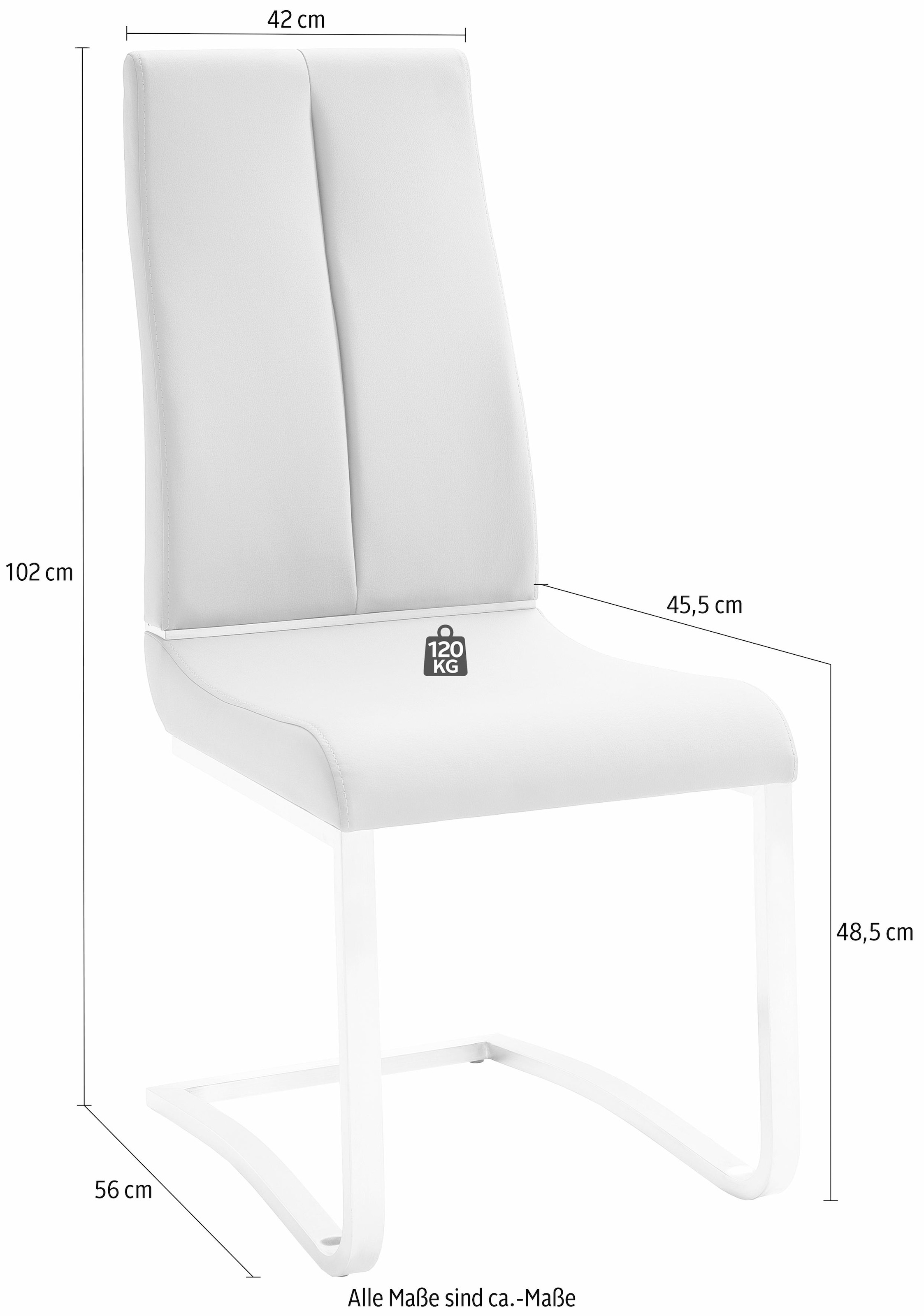 MCA furniture Freischwinger »Pescara«, (Set), 2 St., Kunstleder, Stuhl  belastbar bis 120 Kg jetzt kaufen | Freischwinger