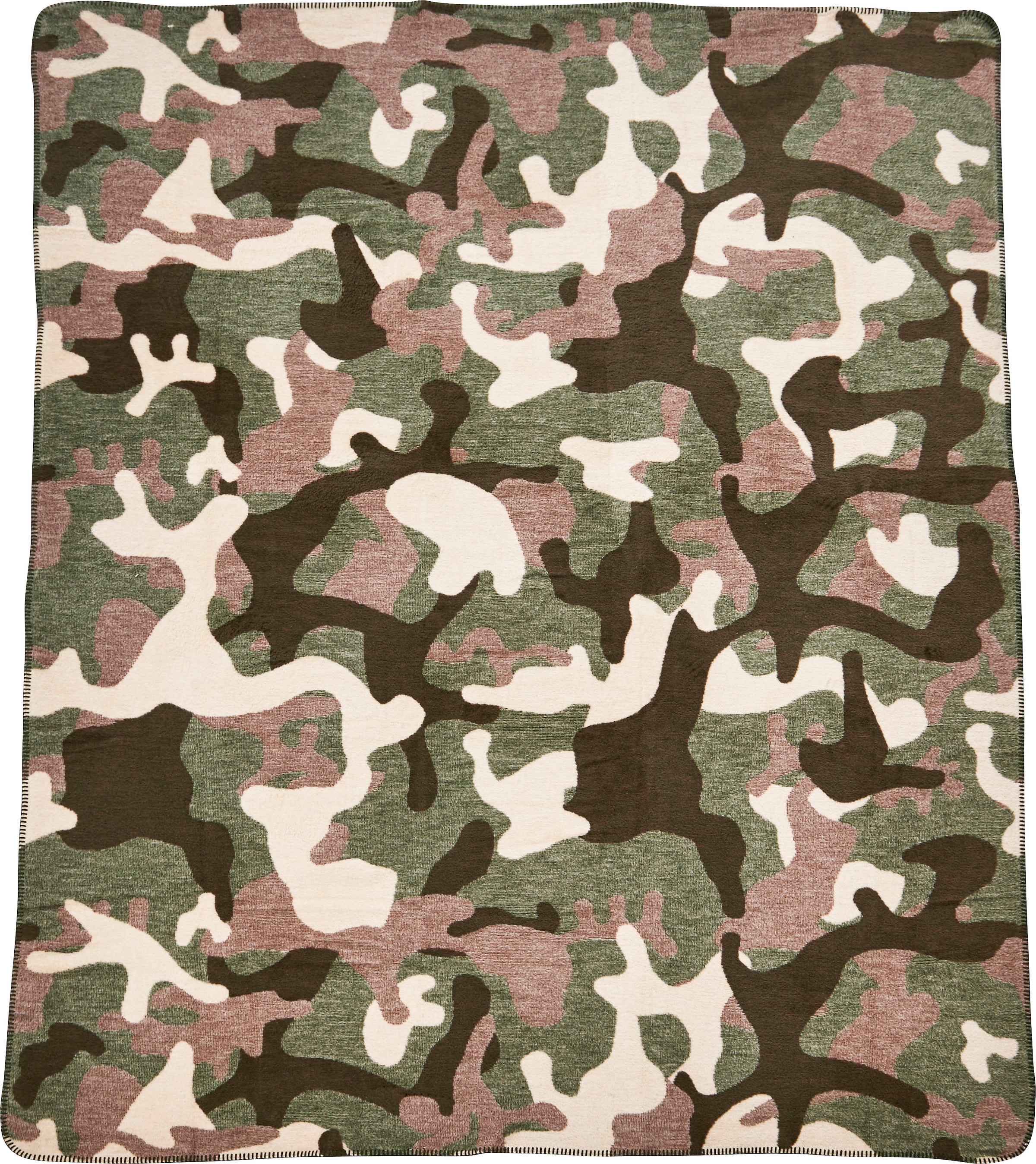 Image of done.® Wohndecke »Camouflage«, Wohndecke mit einfassender Ziernaht, Kuscheldecke bei Ackermann Versand Schweiz