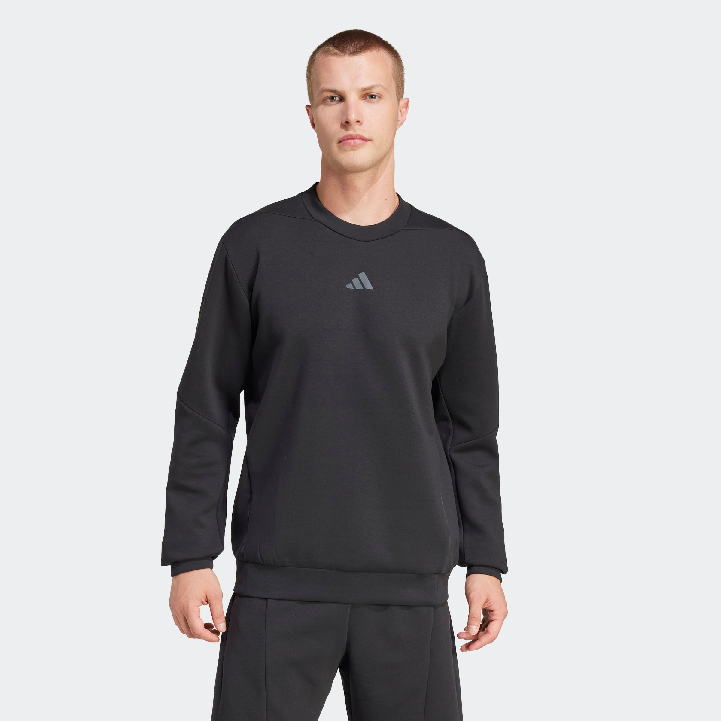 Image of adidas Performance Sweatshirt "DESIGNED FOR TRAINING RUNDHALS", mit angesetztem Bündchen, atmungsaktiv, normale Schnittform